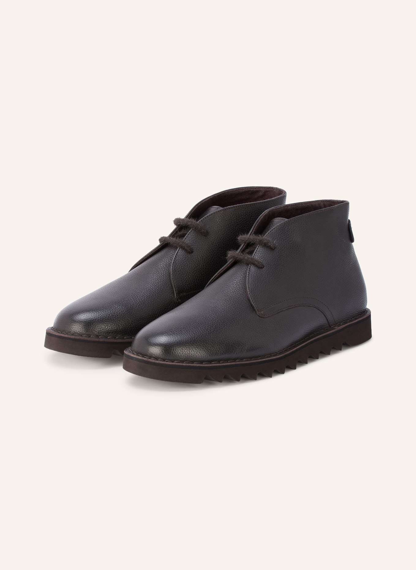 ALLSAINTS Šněrovací boty SLIX: TMAVĚ HNĚDÁ