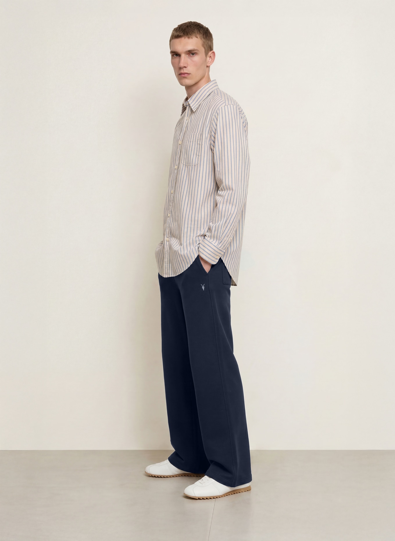 ALLSAINTS Sweatpant ASHER: DONKERBLAUW
