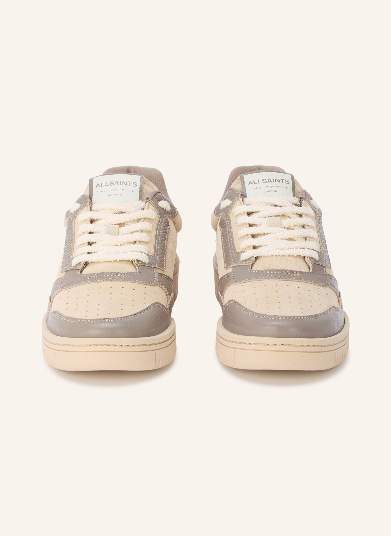 ALLSAINTS Sneakersy REGAN: ŠEDÁ / BÉŽOVÁ