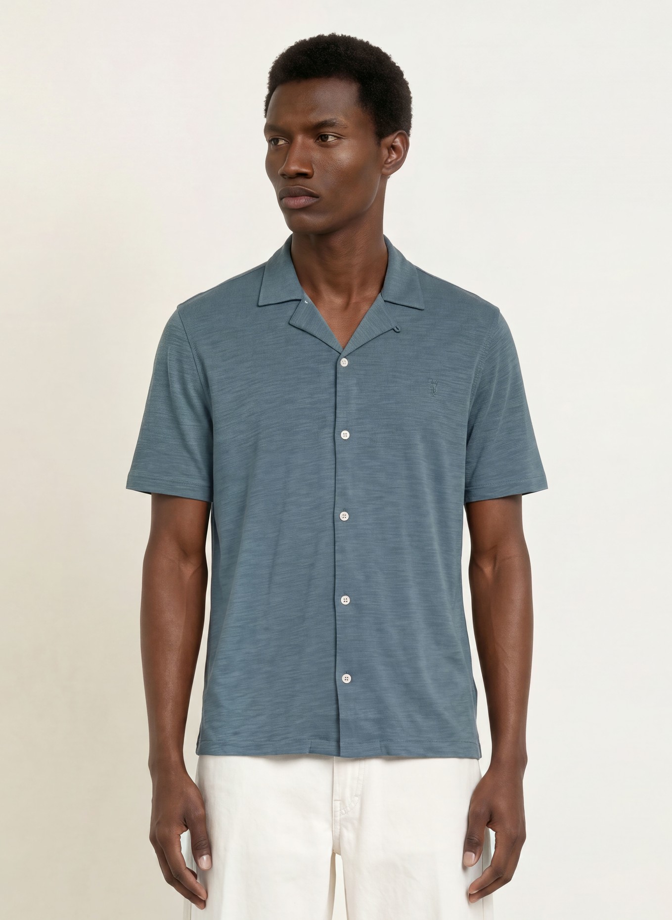 ALLSAINTS Resorthemd ROBSON Relaxed Fit: BLAUGRAU