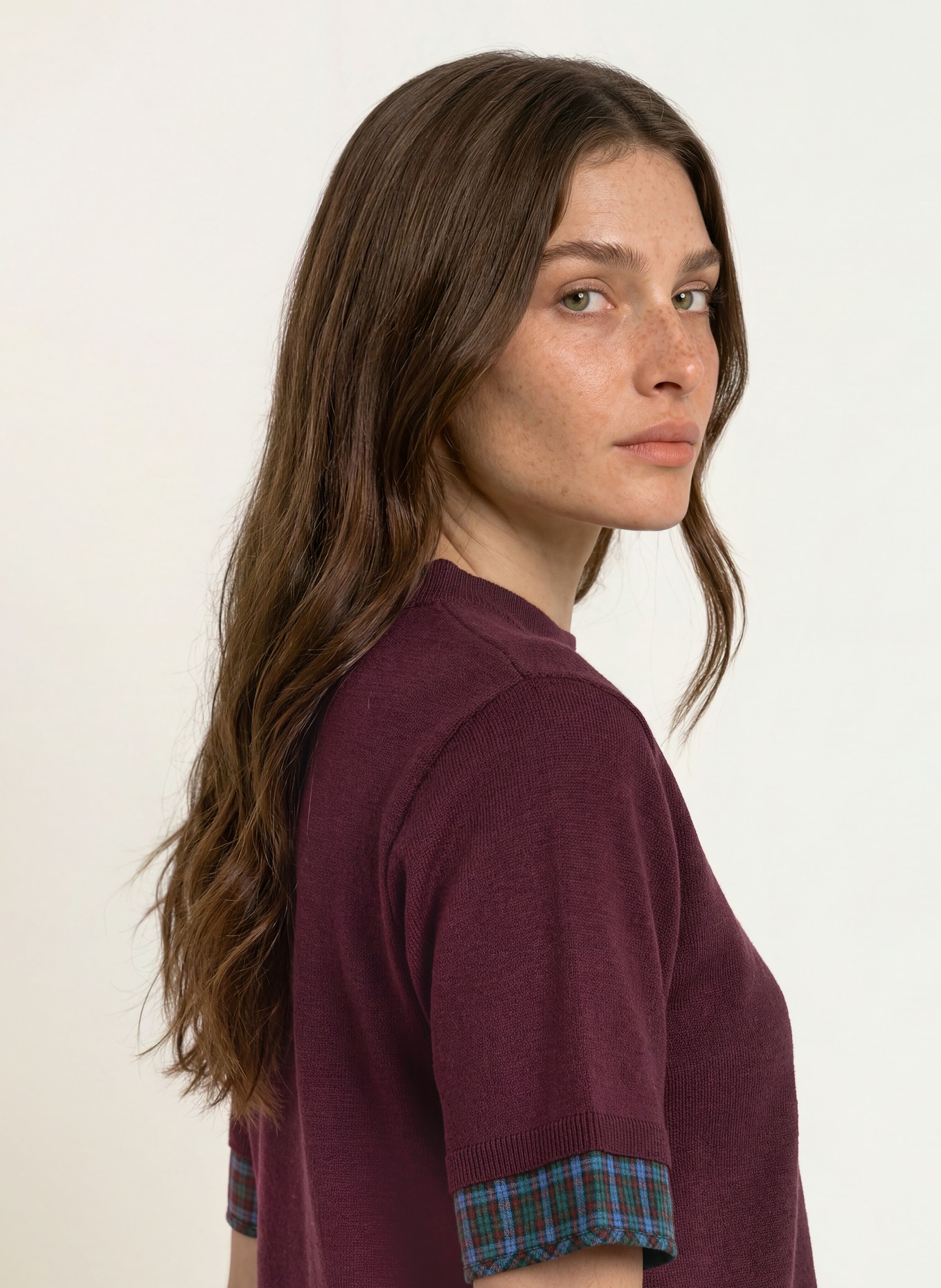 CLAUDIE PIERLOT Strickshirt: DUNKELROT / GRÜN / BLAU