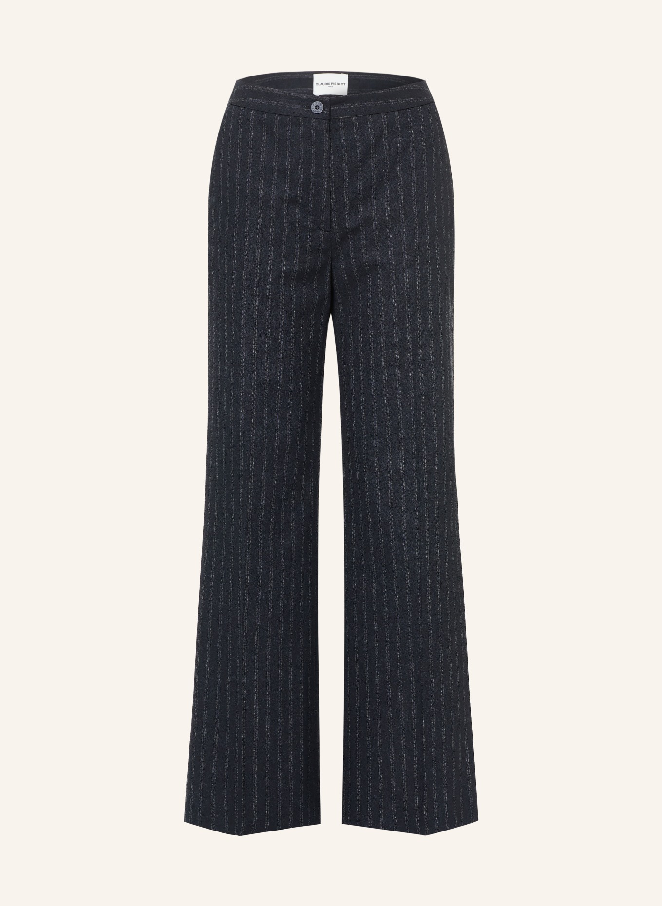 CLAUDIE PIERLOT Marlenehose: DUNKELBLAU / CREME / BLAU