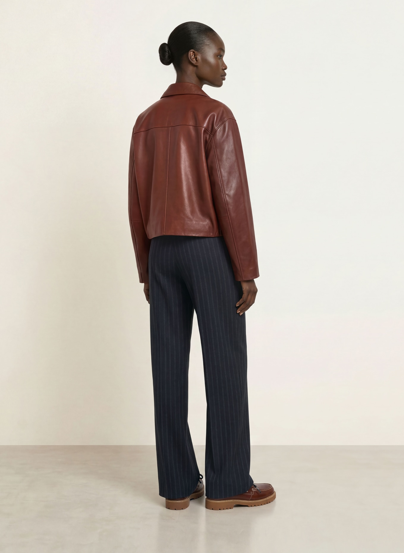 CLAUDIE PIERLOT Marlenehose: DUNKELBLAU / CREME / BLAU