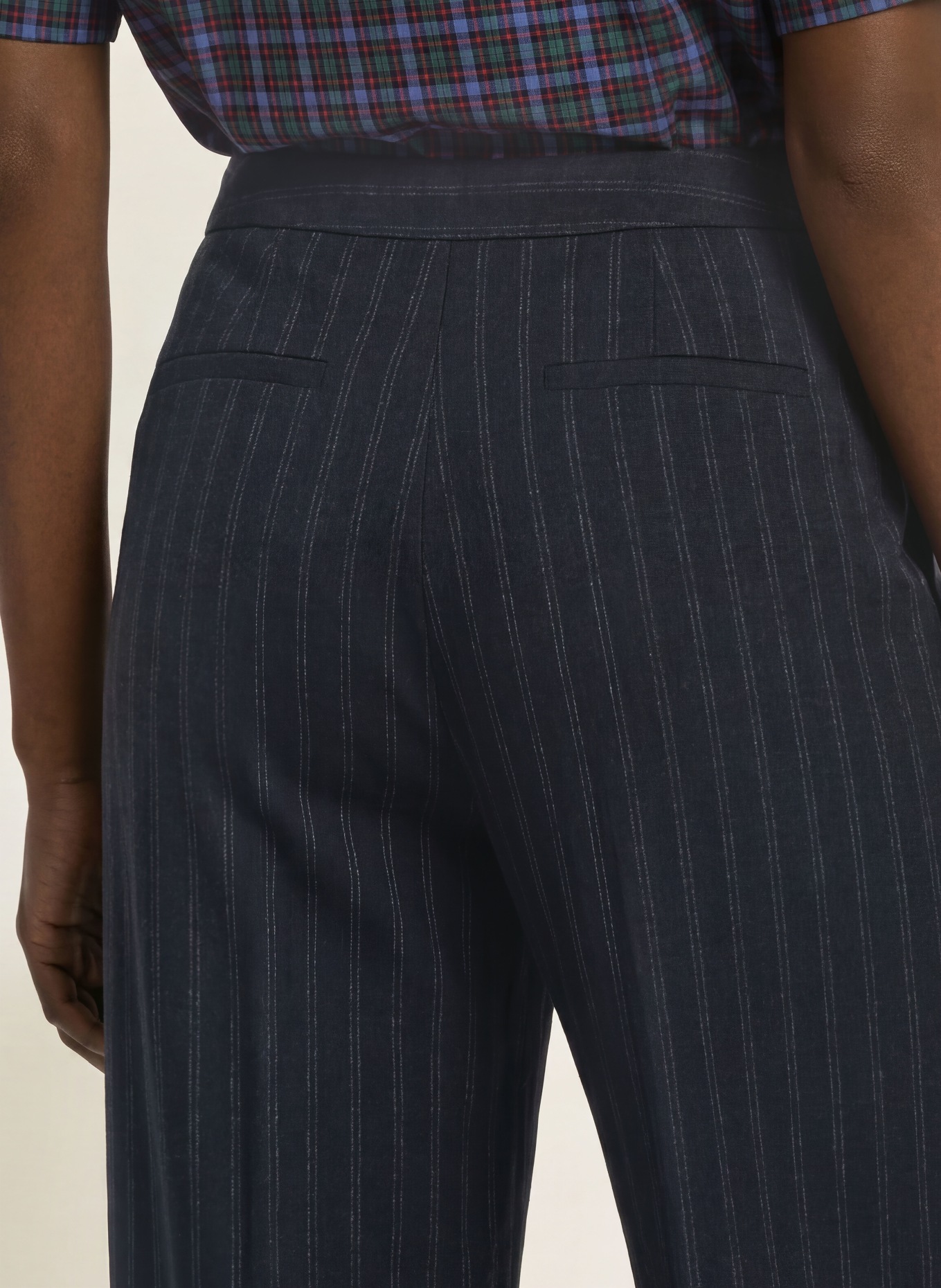 CLAUDIE PIERLOT Marlenehose: DUNKELBLAU / CREME / BLAU