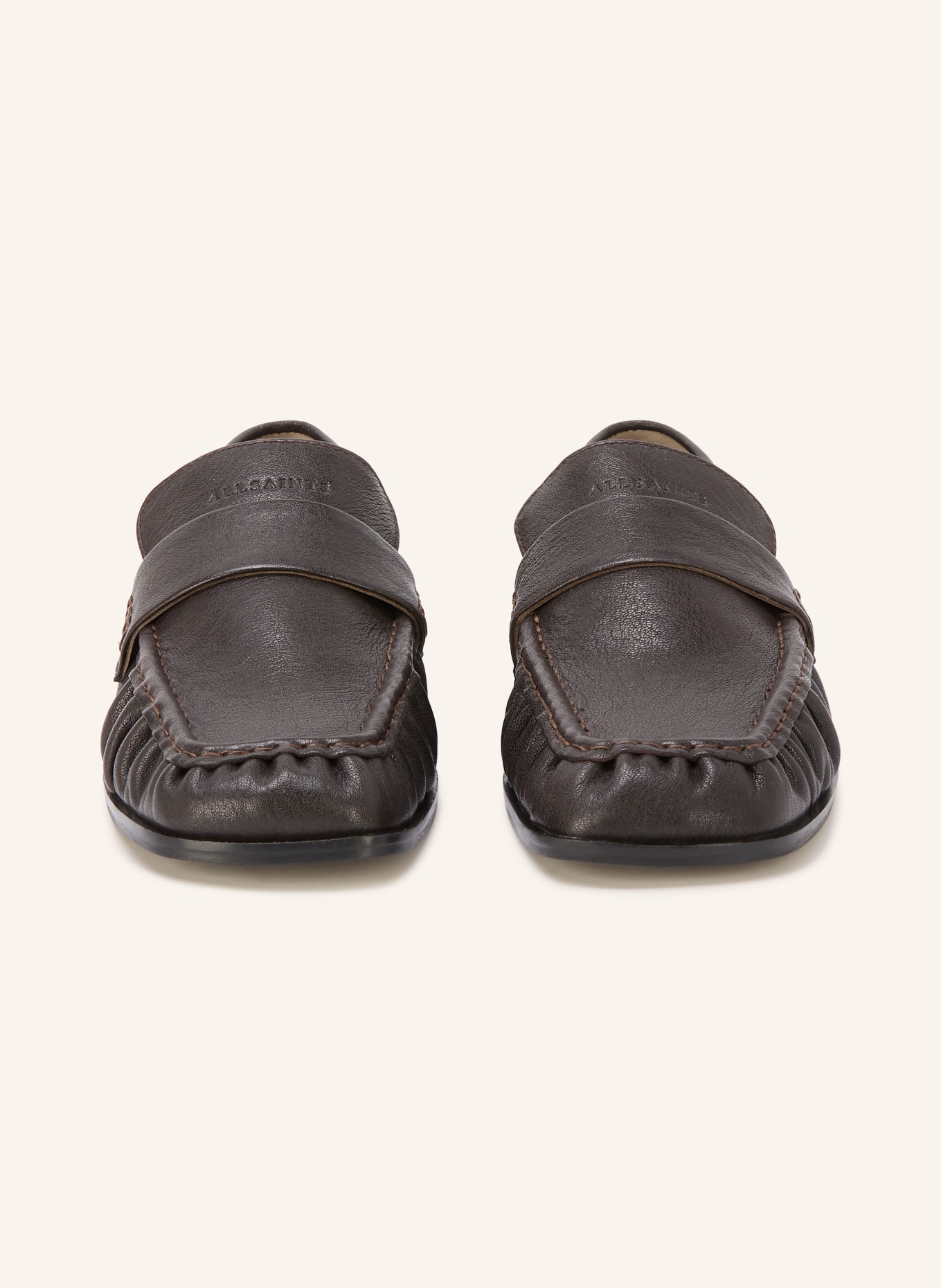 ALLSAINTS Loafersy JULIE: CIEMNOBRĄZOWY