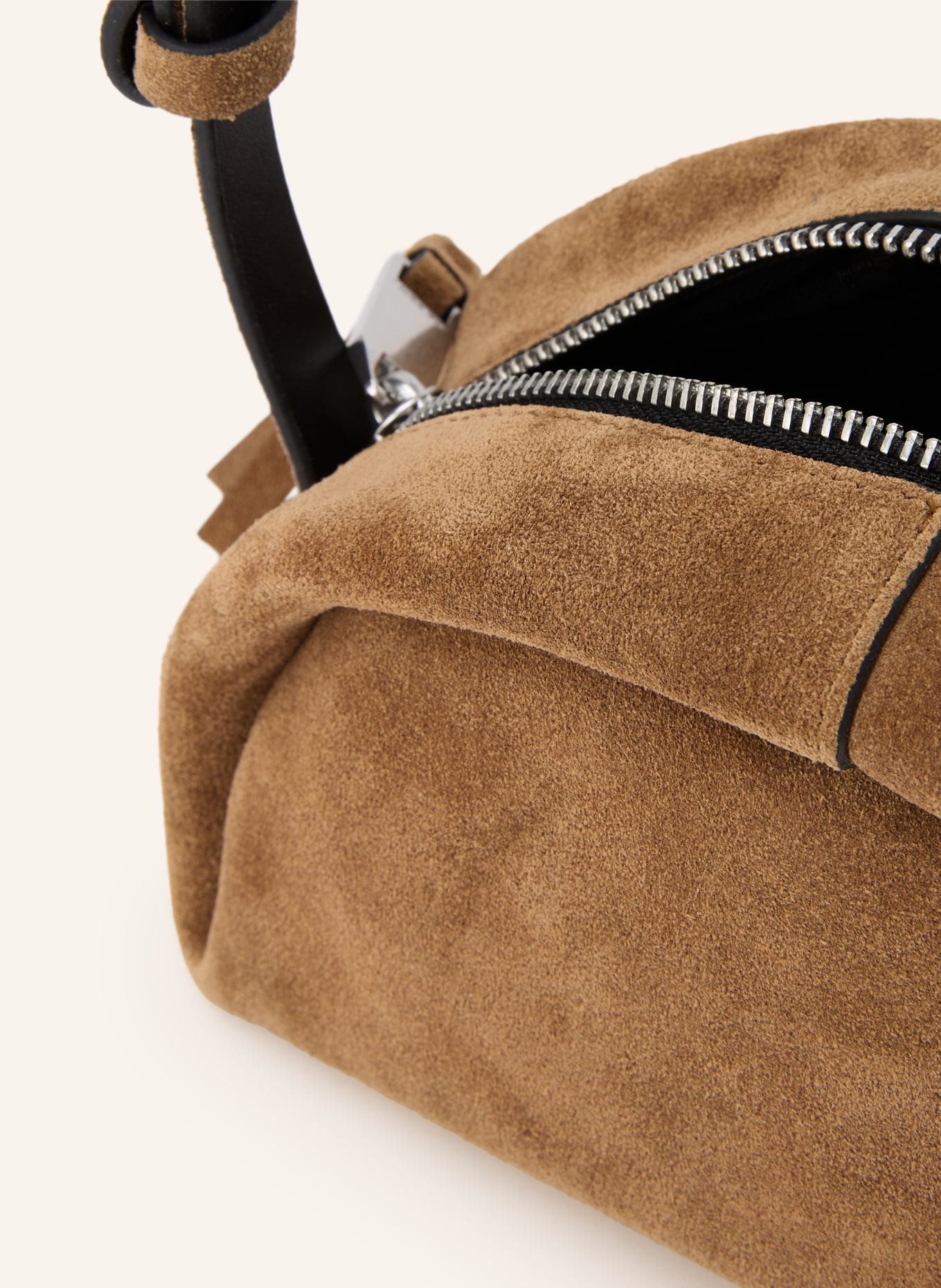 ALLSAINTS ROSALIE ARC SMALL Shoulder bag: LIGHT BROWN / SILVER