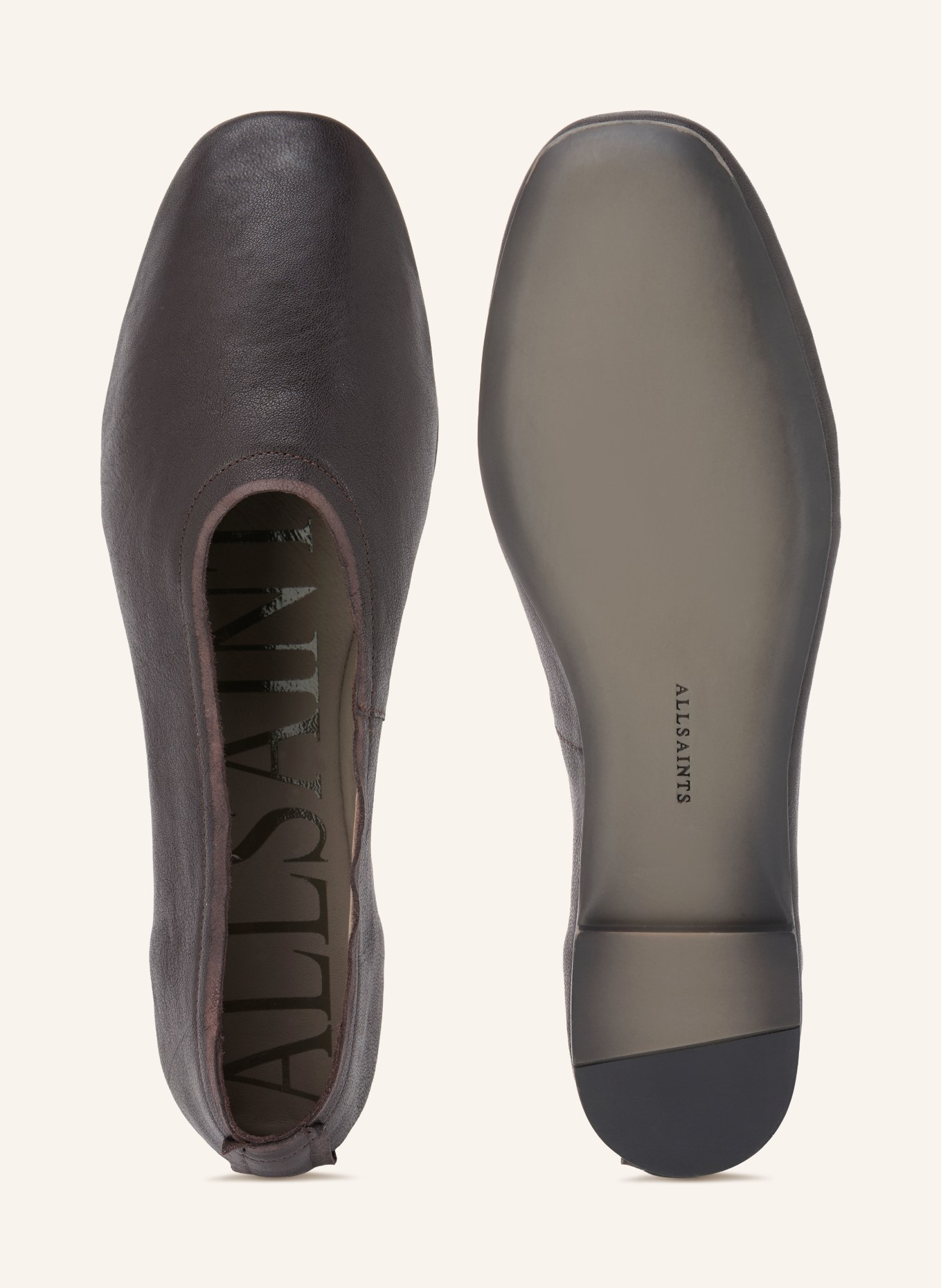 ALLSAINTS Ballerines: MARRON FONCÉ
