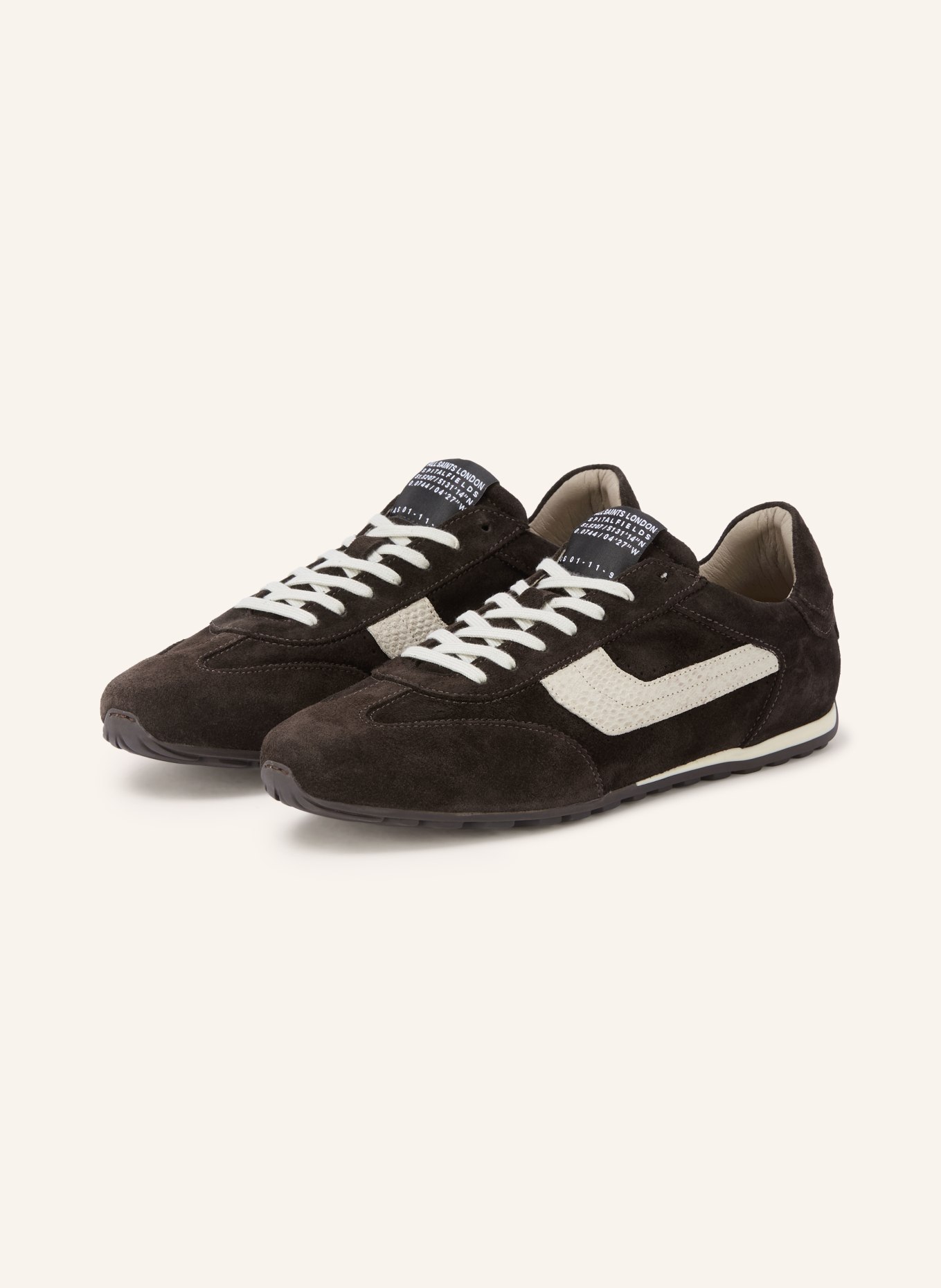 ALLSAINTS Sneaker LIAM: DUNKELBRAUN / CREME