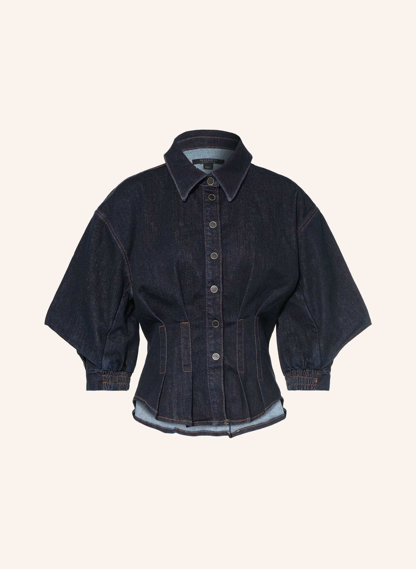 ALLSAINTS Jeans-Overshirt NANCY: DONKERBLAUW