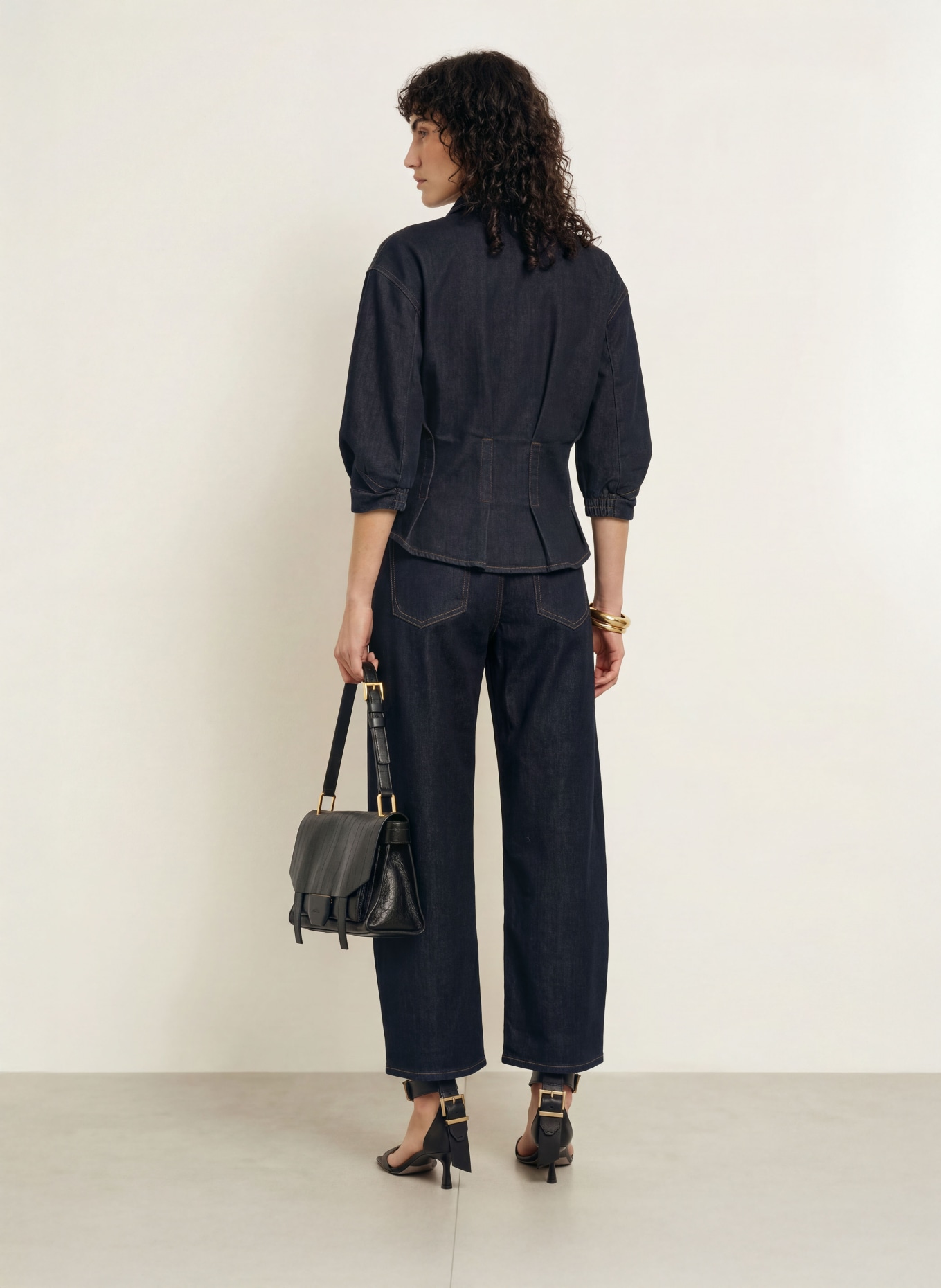 ALLSAINTS Jeans-Overshirt NANCY: DONKERBLAUW