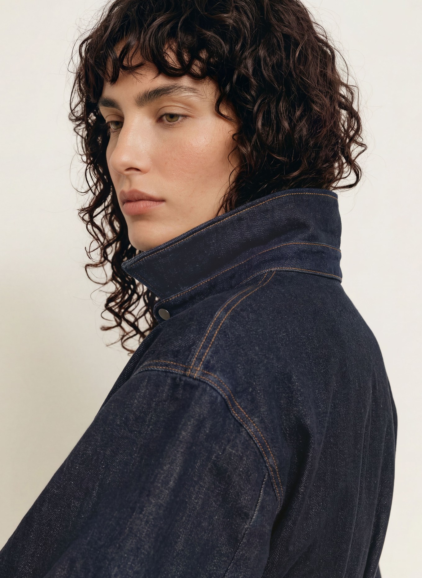 ALLSAINTS Jeans-Overshirt NANCY: DONKERBLAUW