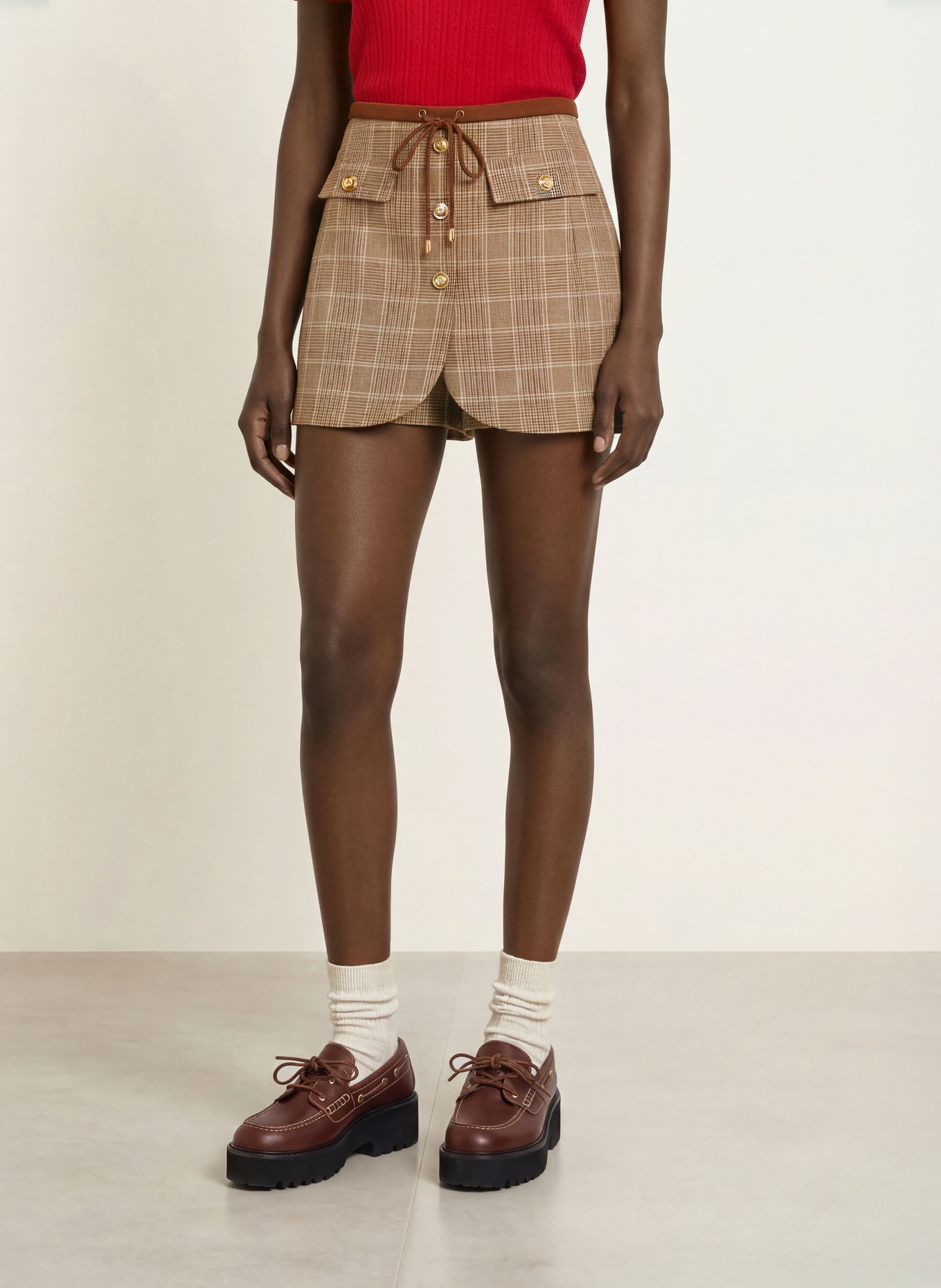 maje Skorts: BRAUN / BEIGE / BLAU