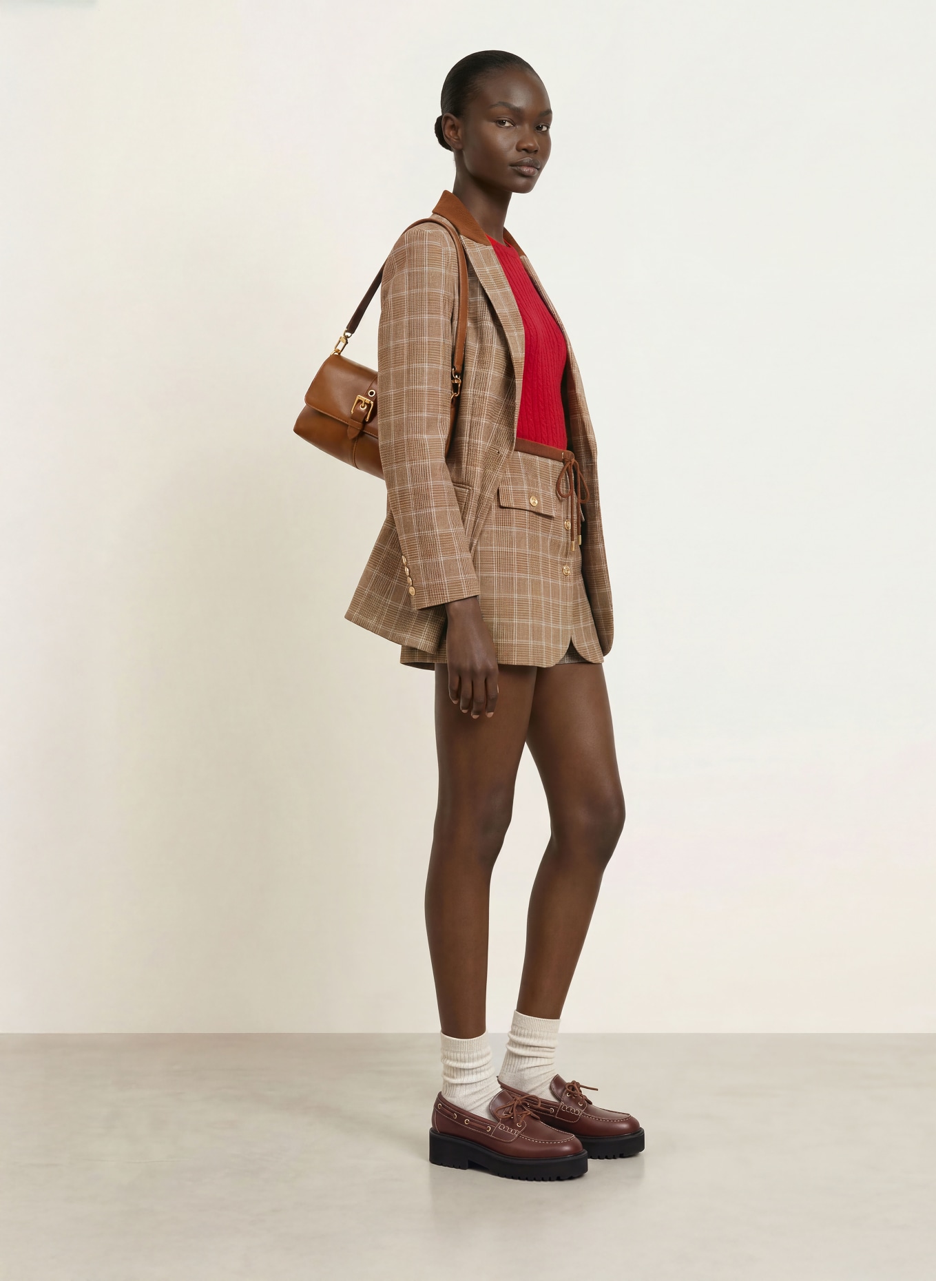 maje Skorts: BRAUN / BEIGE / BLAU