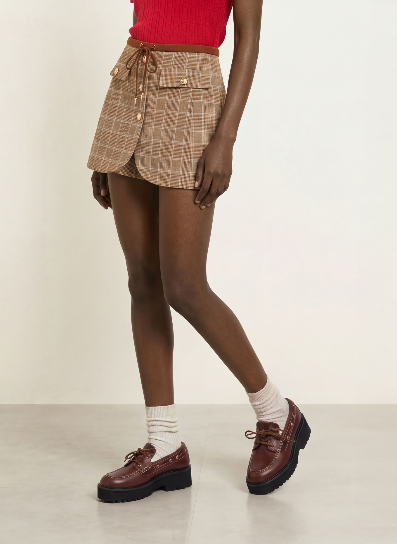 maje Skorts: BRAUN / BEIGE / BLAU