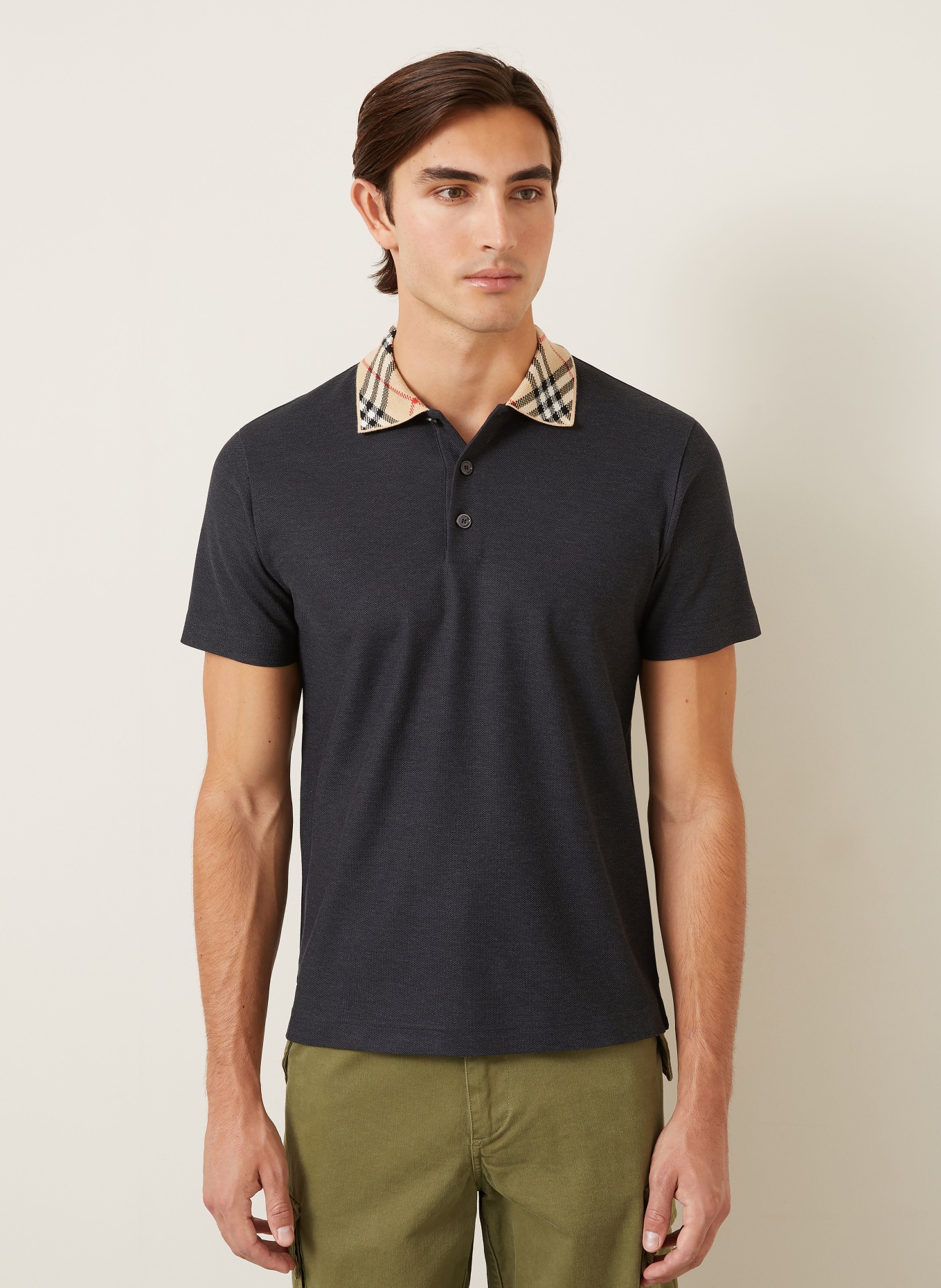 BURBERRY Koszulka polo Piqué EVAN Classic Fit: CZIEMNOSZARY
