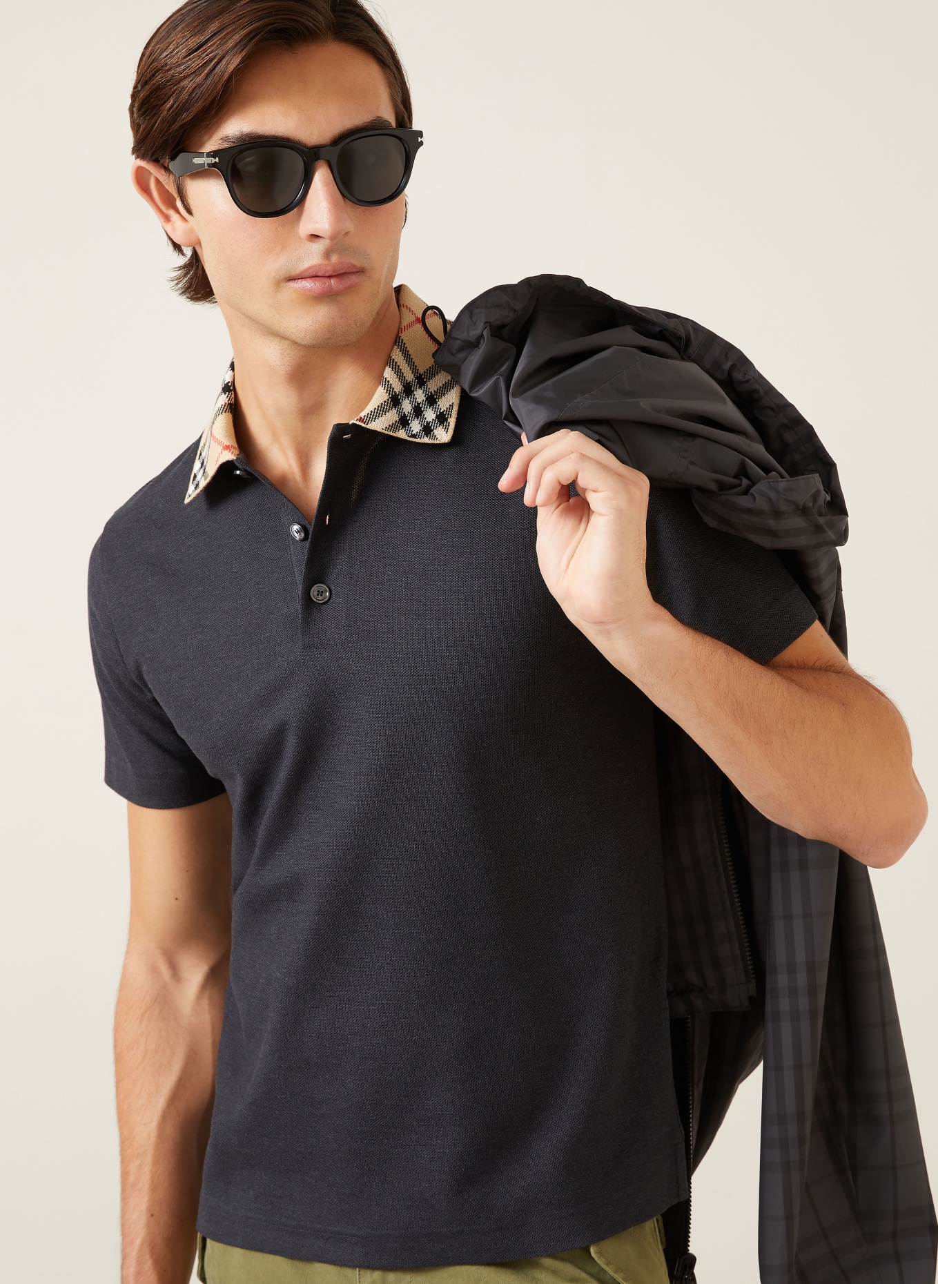 BURBERRY Koszulka polo Piqué EVAN Classic Fit: CZIEMNOSZARY
