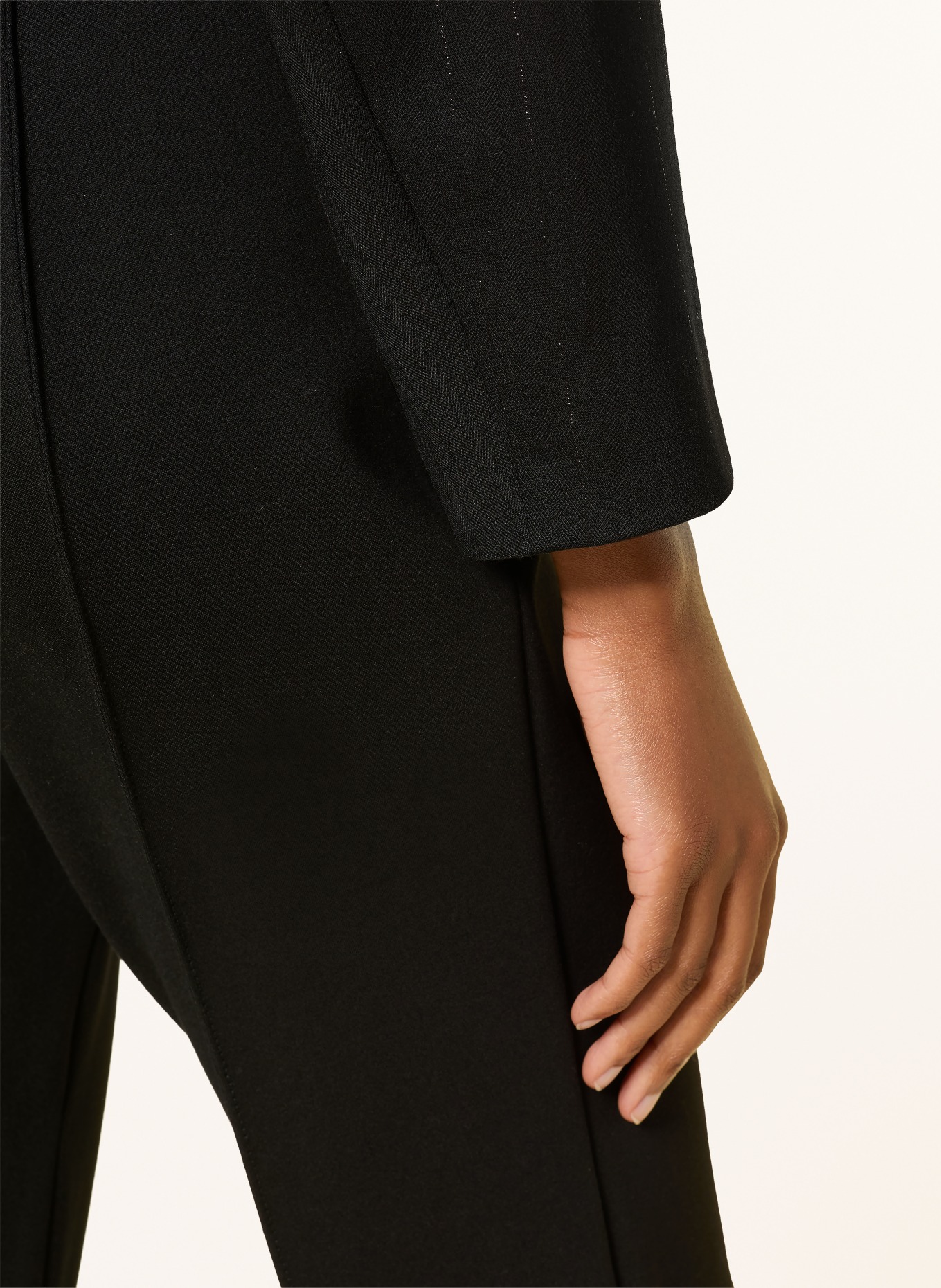SANDRO Blazer mit Glitzergarn: SCHWARZ / GOLD / WEISS