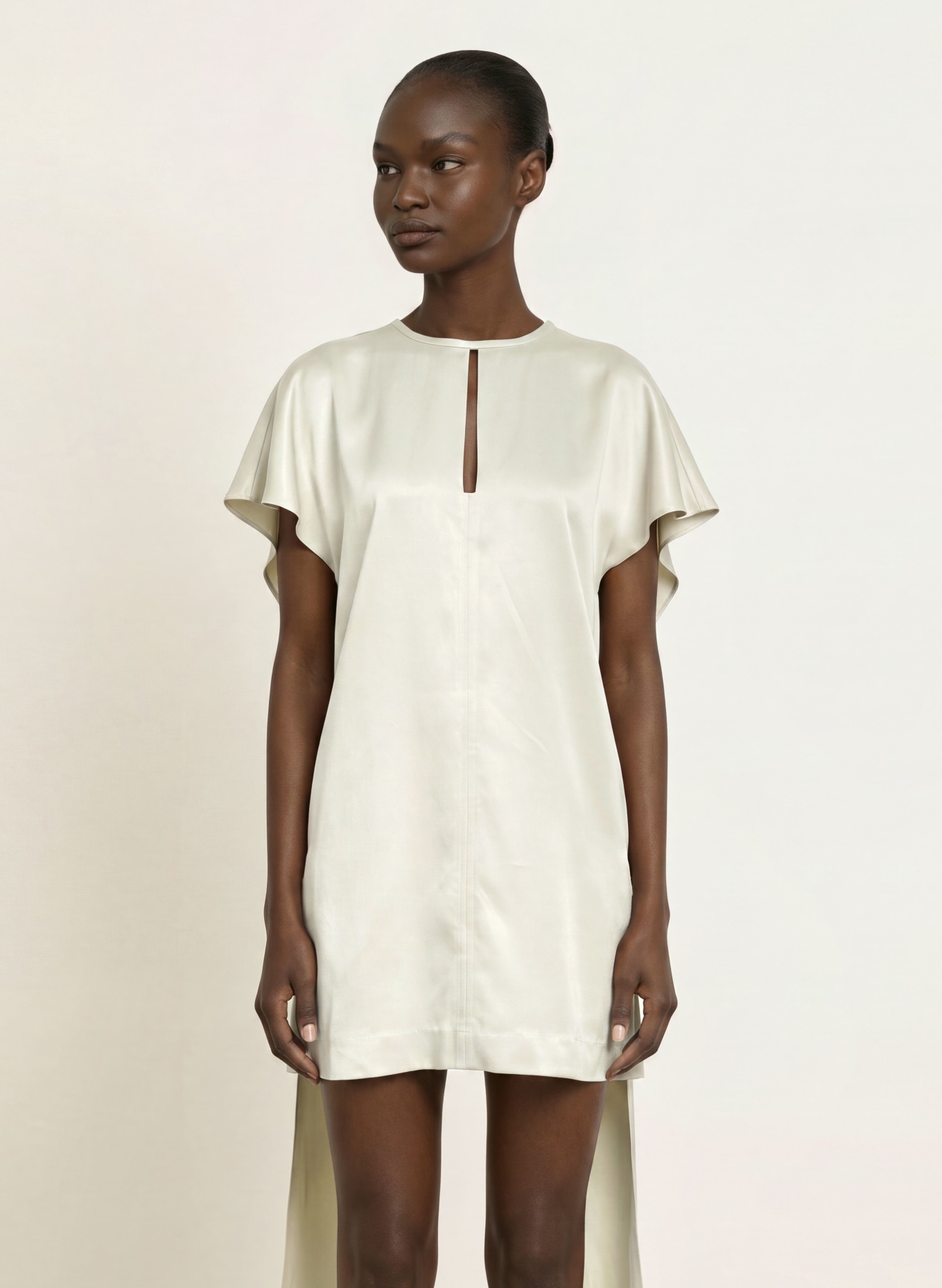 REISS ALICE Satin Dress: SILVER