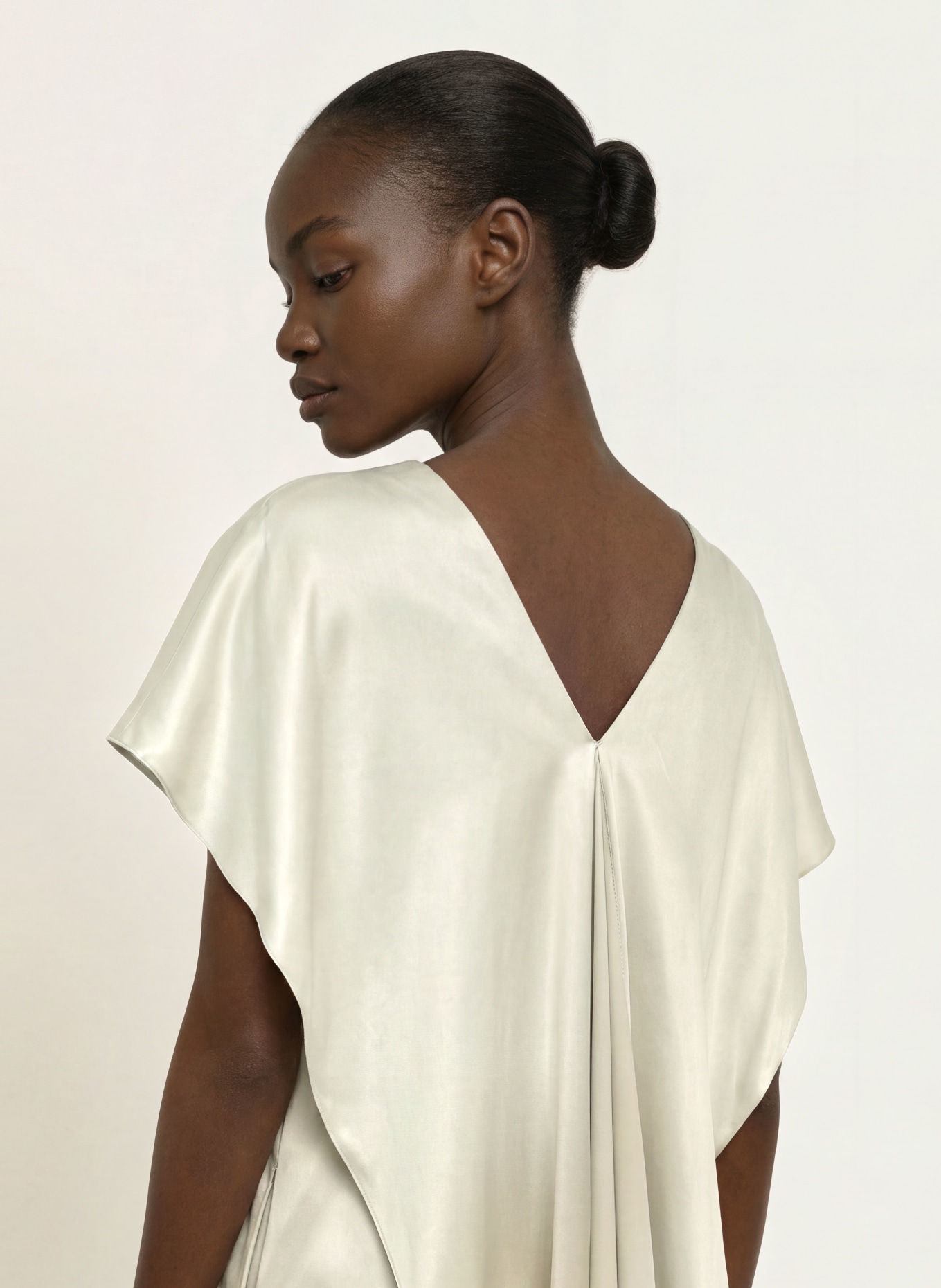 REISS ALICE Satin Dress: SILVER