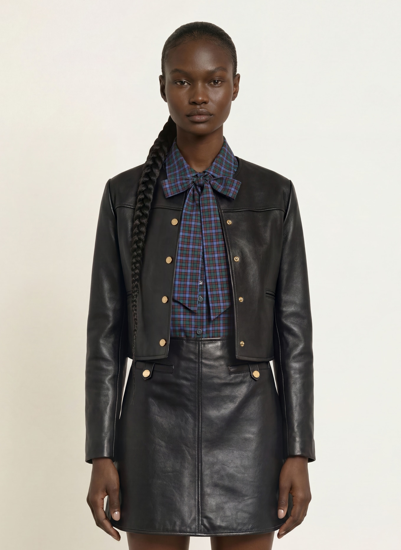 CLAUDIE PIERLOT Lederjacke: SCHWARZ