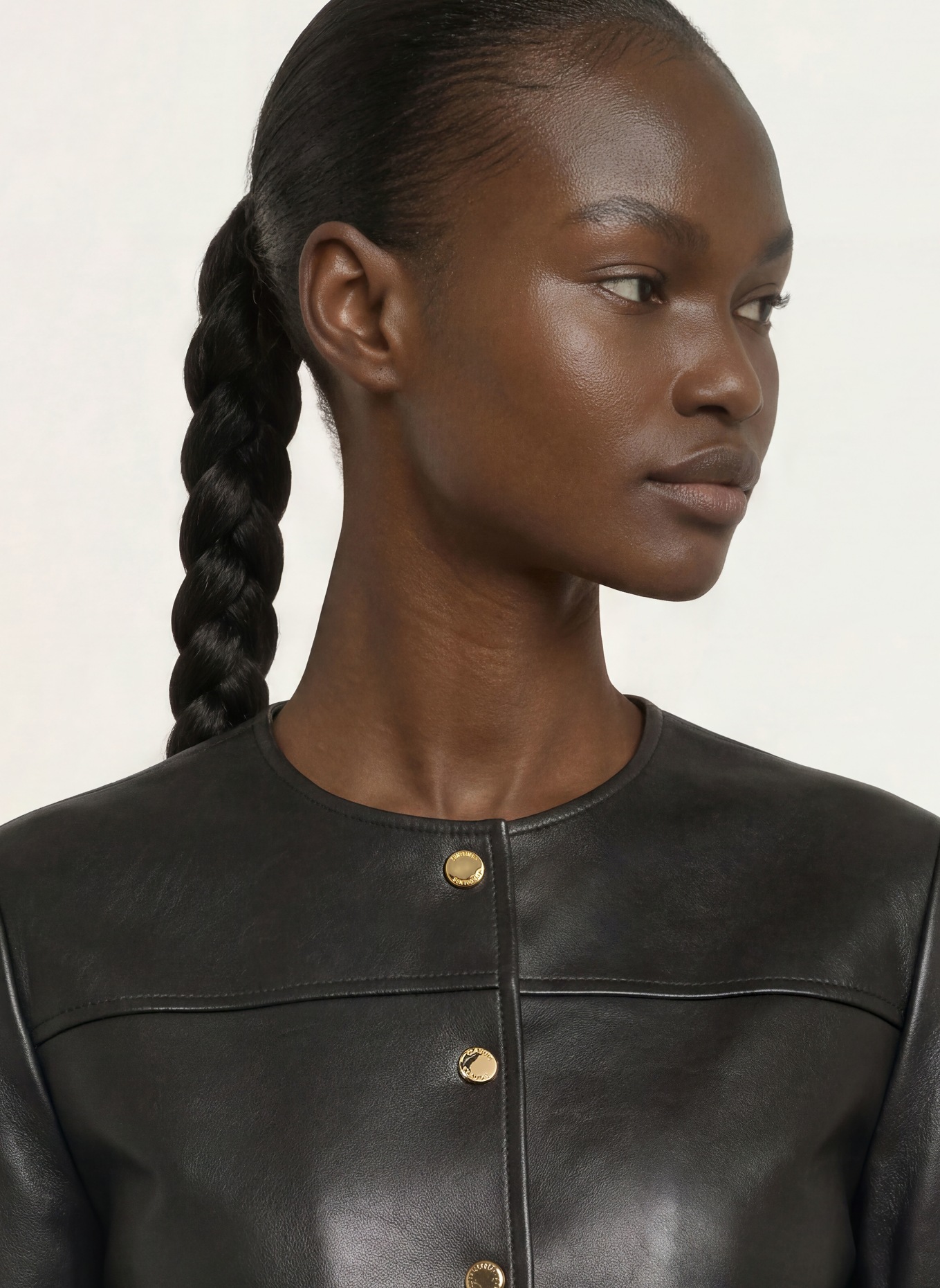 CLAUDIE PIERLOT Lederjacke: SCHWARZ