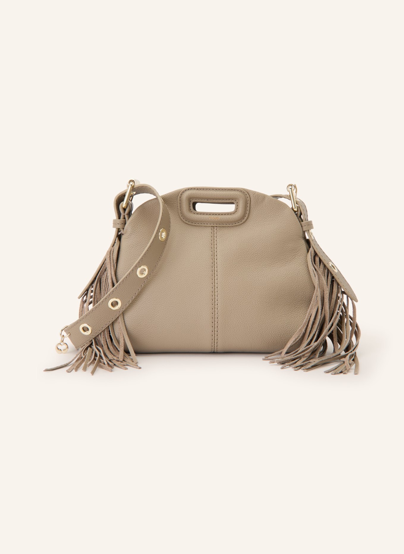 maje Schultertasche: TAUPE / GOLD