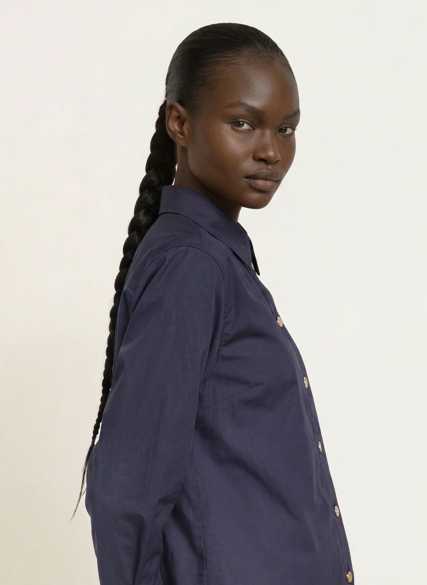 SANDRO Hemdbluse: DUNKELBLAU