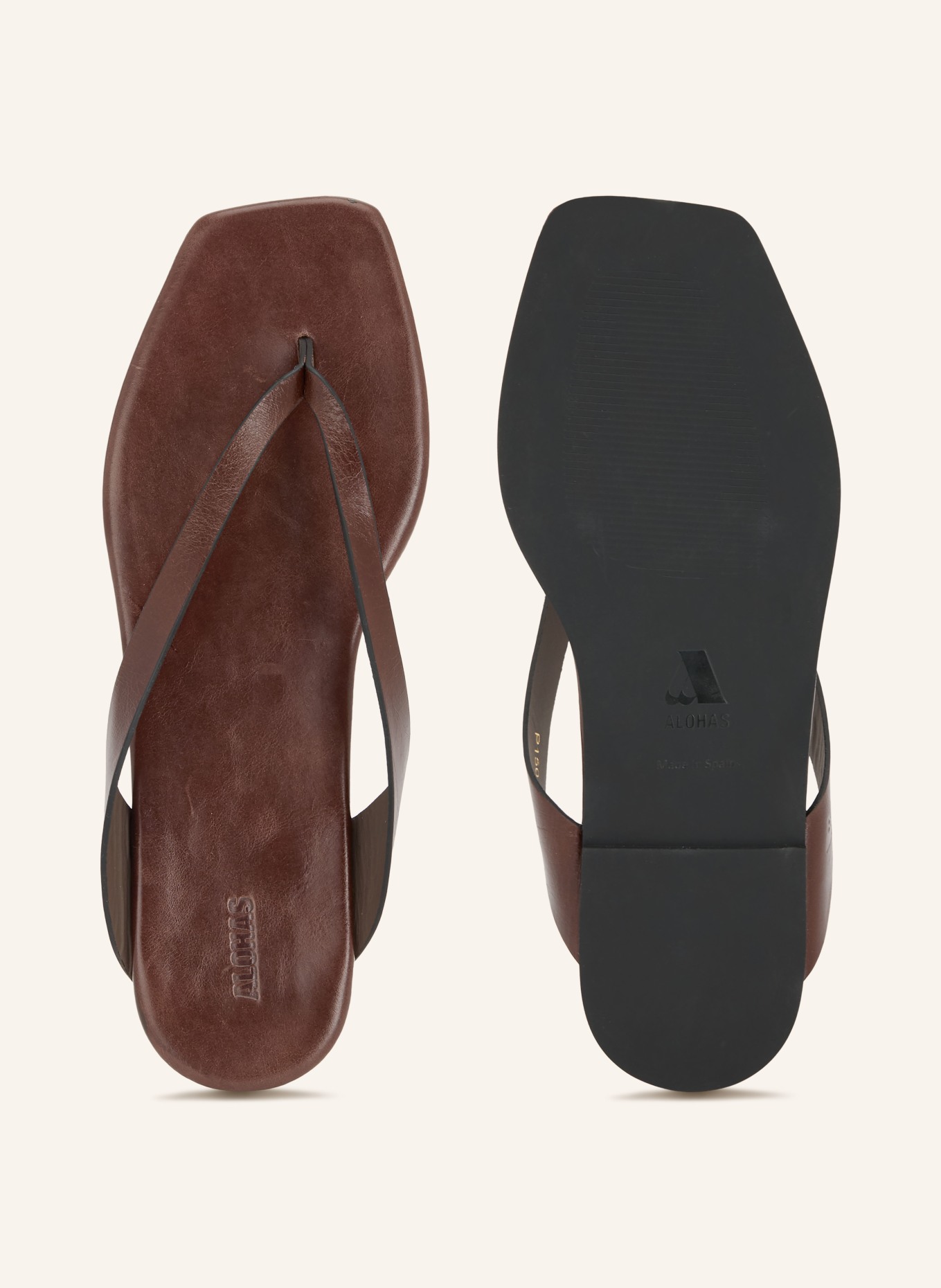 ALOHAS Teenslippers OLA: MARRON FONCÉ