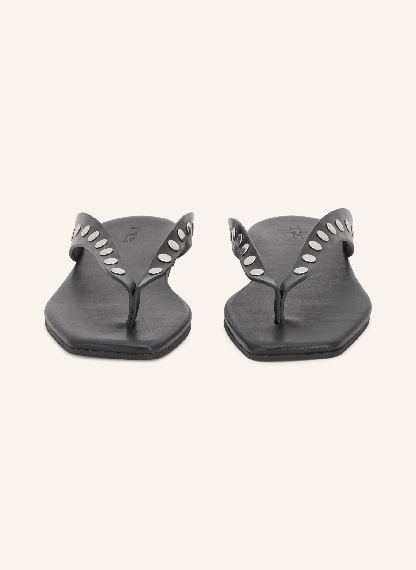 ALOHAS OLA Thong Sandals with Studs: BLACK