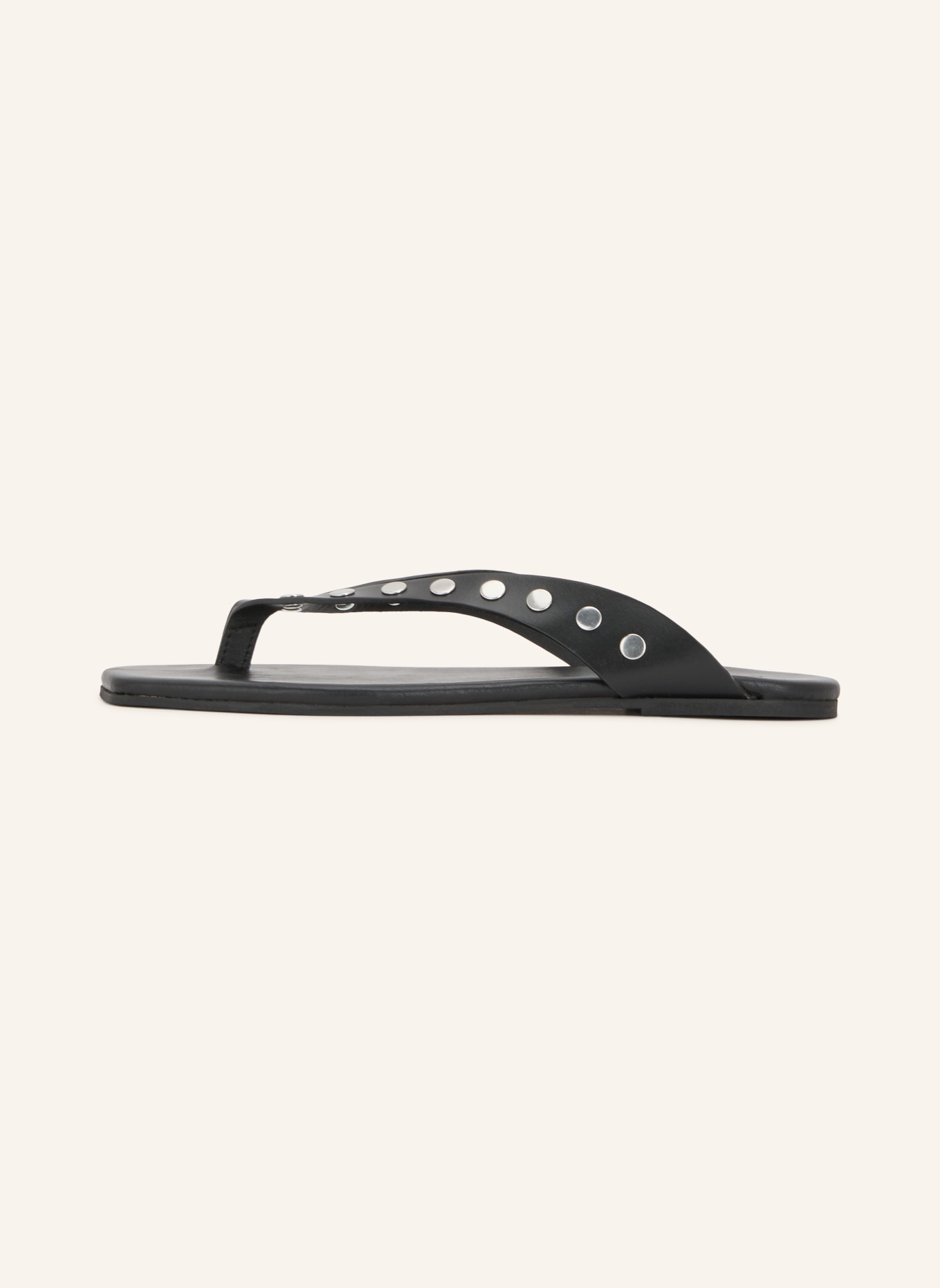 ALOHAS OLA Thong Sandals with Studs: BLACK