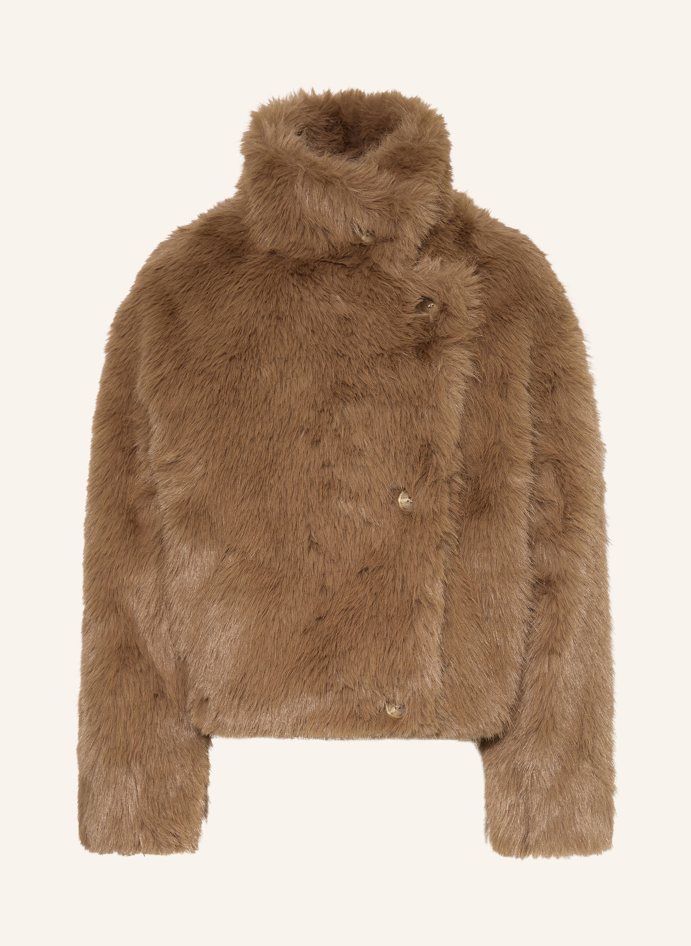 someday VURLA Faux Fur Jacket: LIGHT BROWN