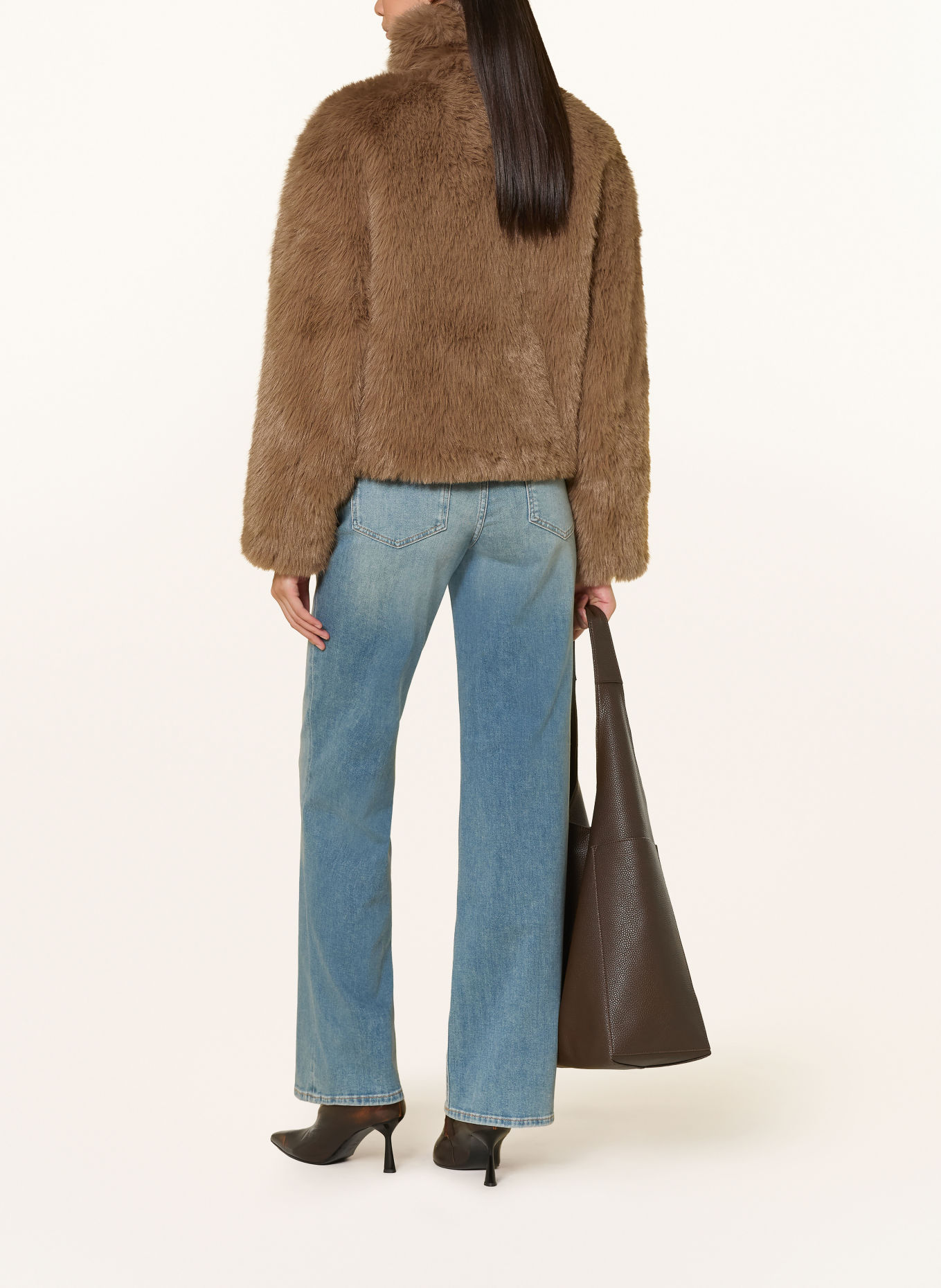 someday VURLA Faux Fur Jacket: LIGHT BROWN