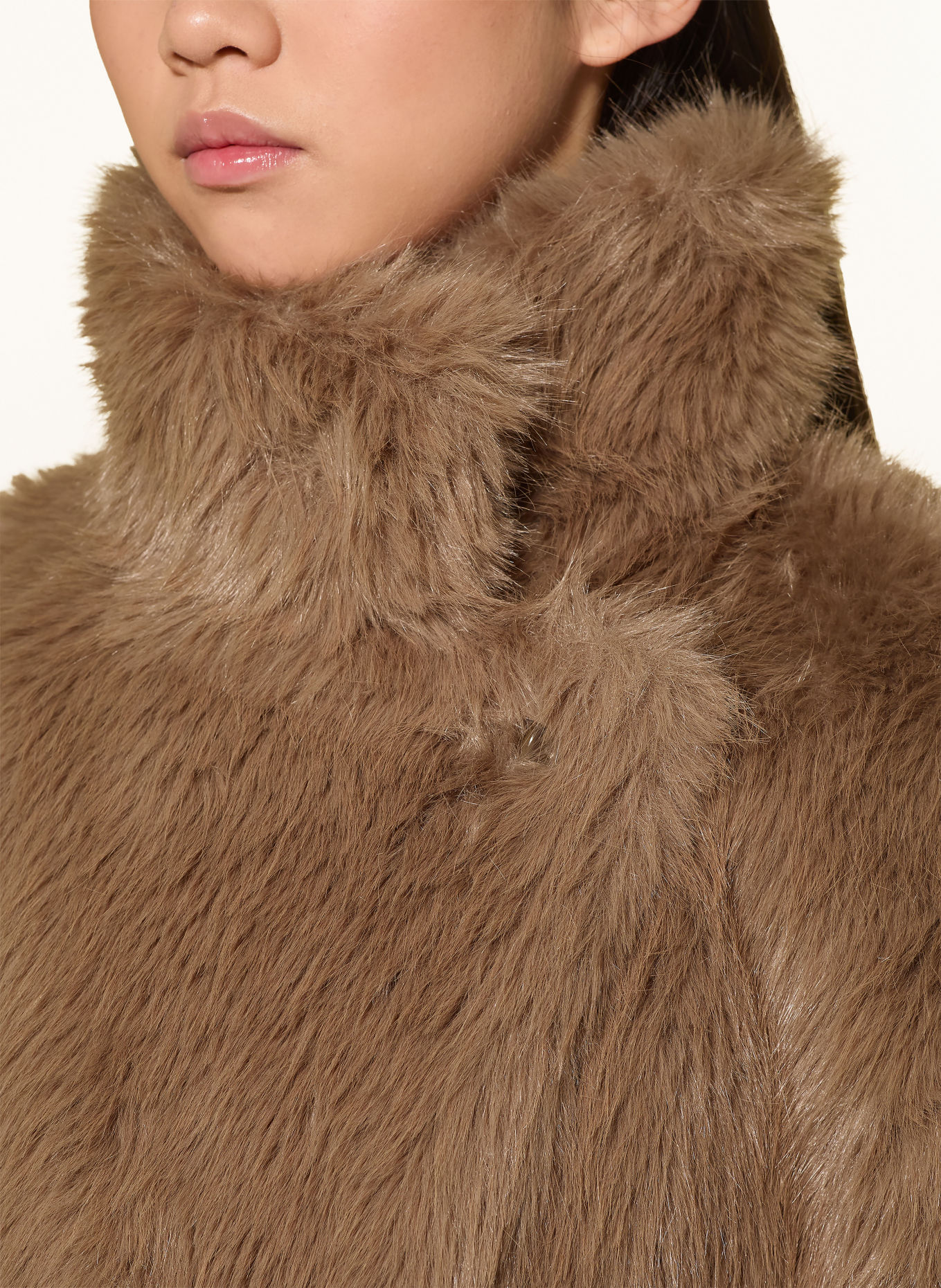 someday VURLA Faux Fur Jacket: LIGHT BROWN