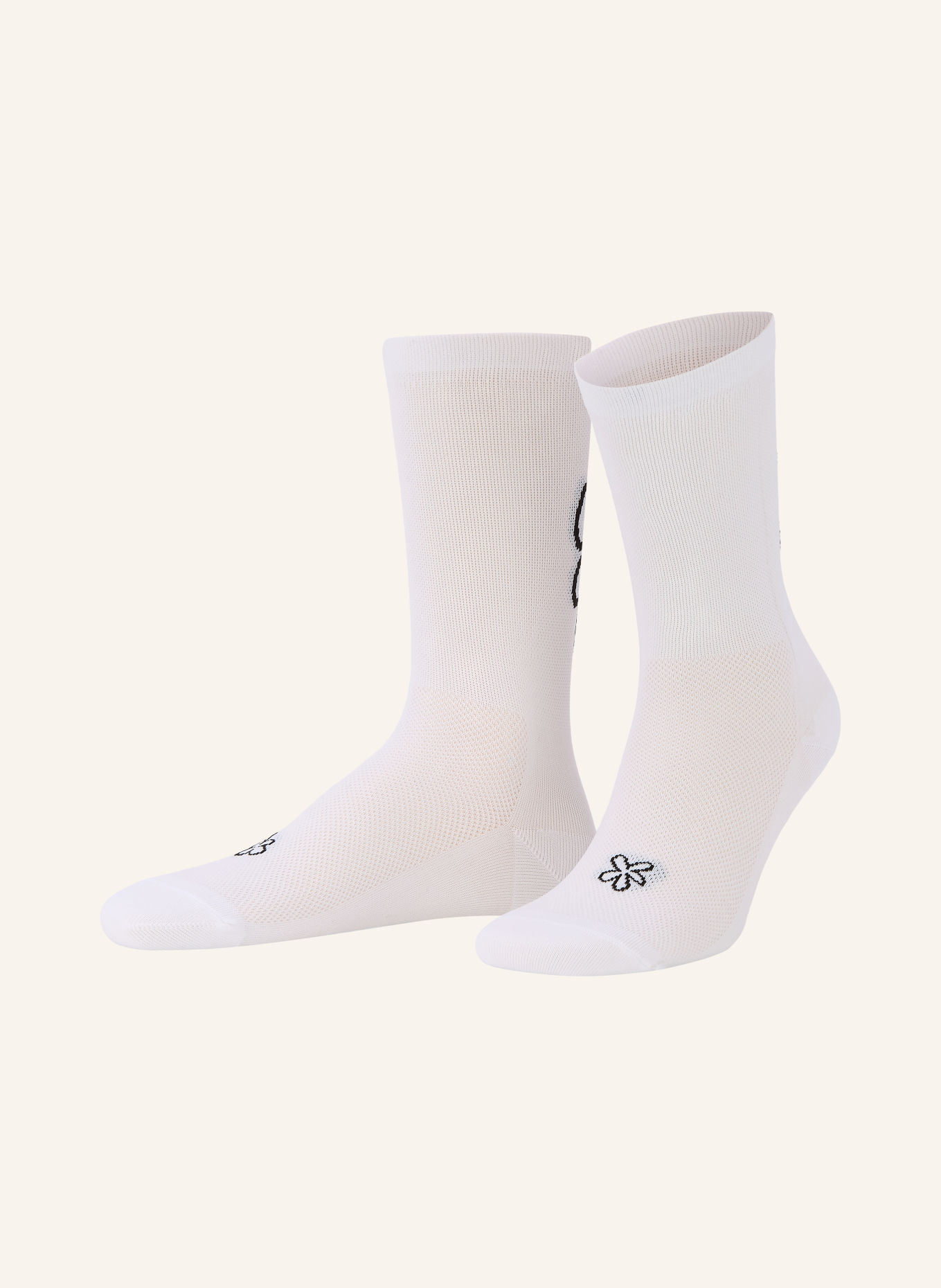 FINGERSCROSSED Fietssokken CLASSIC ANDIAMO! FIORE: WIT / ZWART