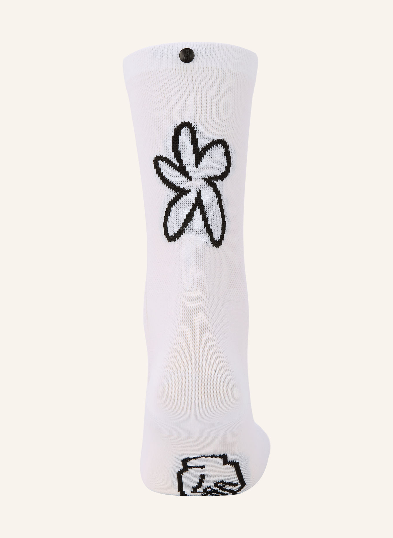 FINGERSCROSSED Fietssokken CLASSIC ANDIAMO! FIORE: WIT / ZWART