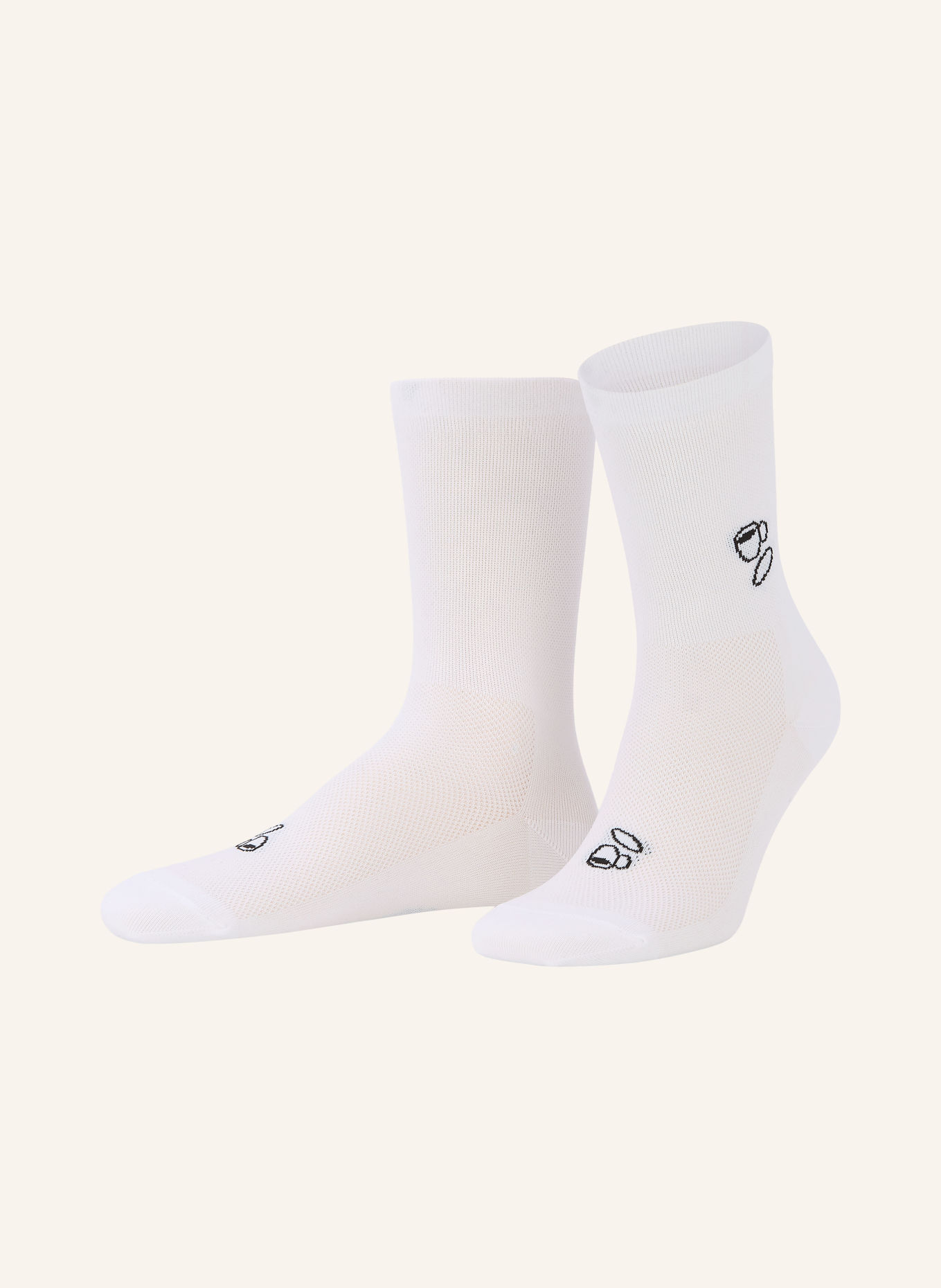 FINGERSCROSSED Fietssokken CLASSIC ANDIAMO!: WIT / ZWART