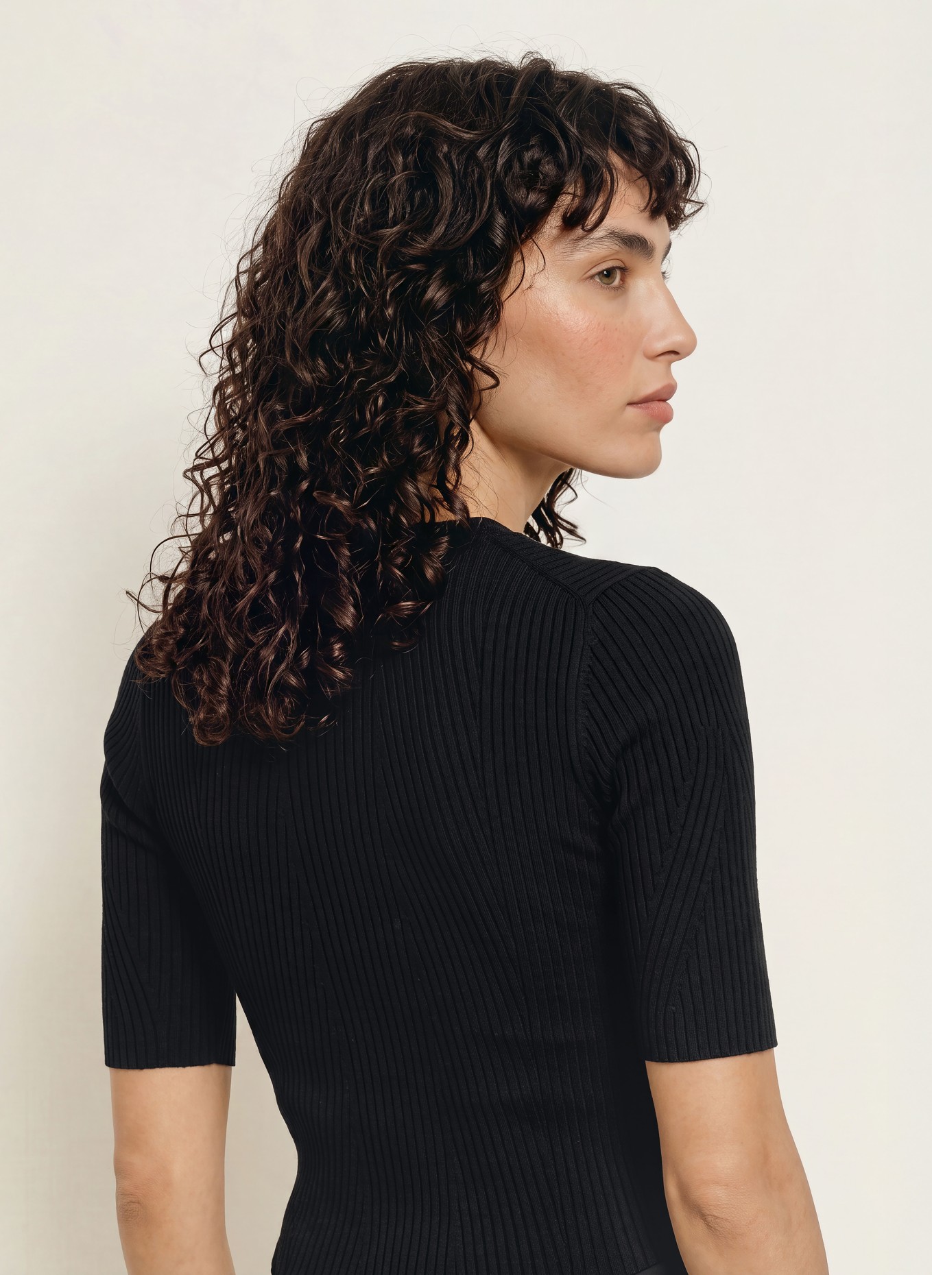 ALLSAINTS Gebreid shirt CRUZ HALLY: ZWART