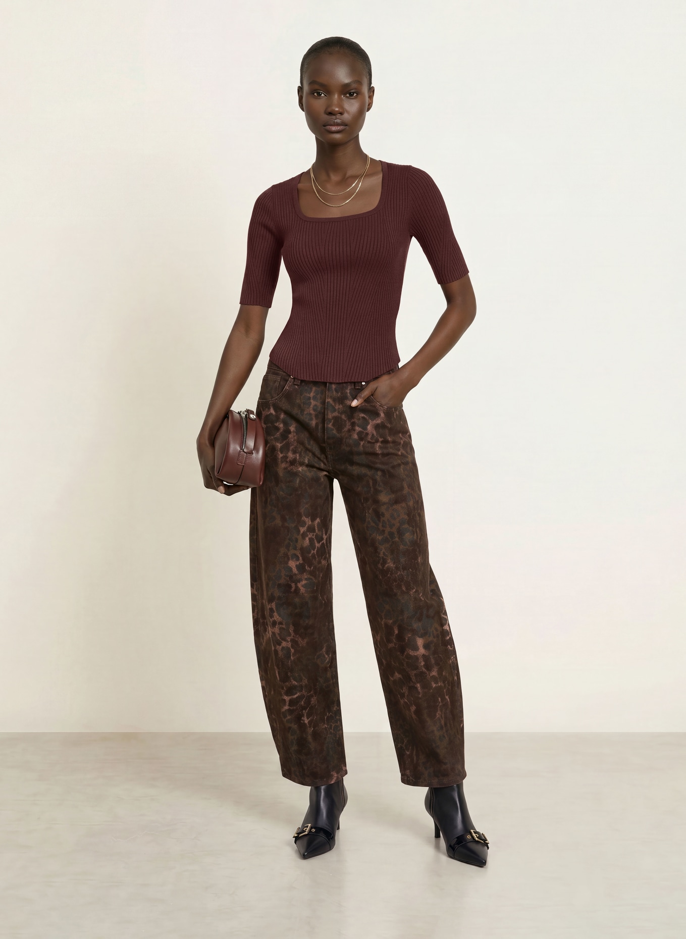 ALLSAINTS Gebreid shirt CRUZ HALLY: BRUIN