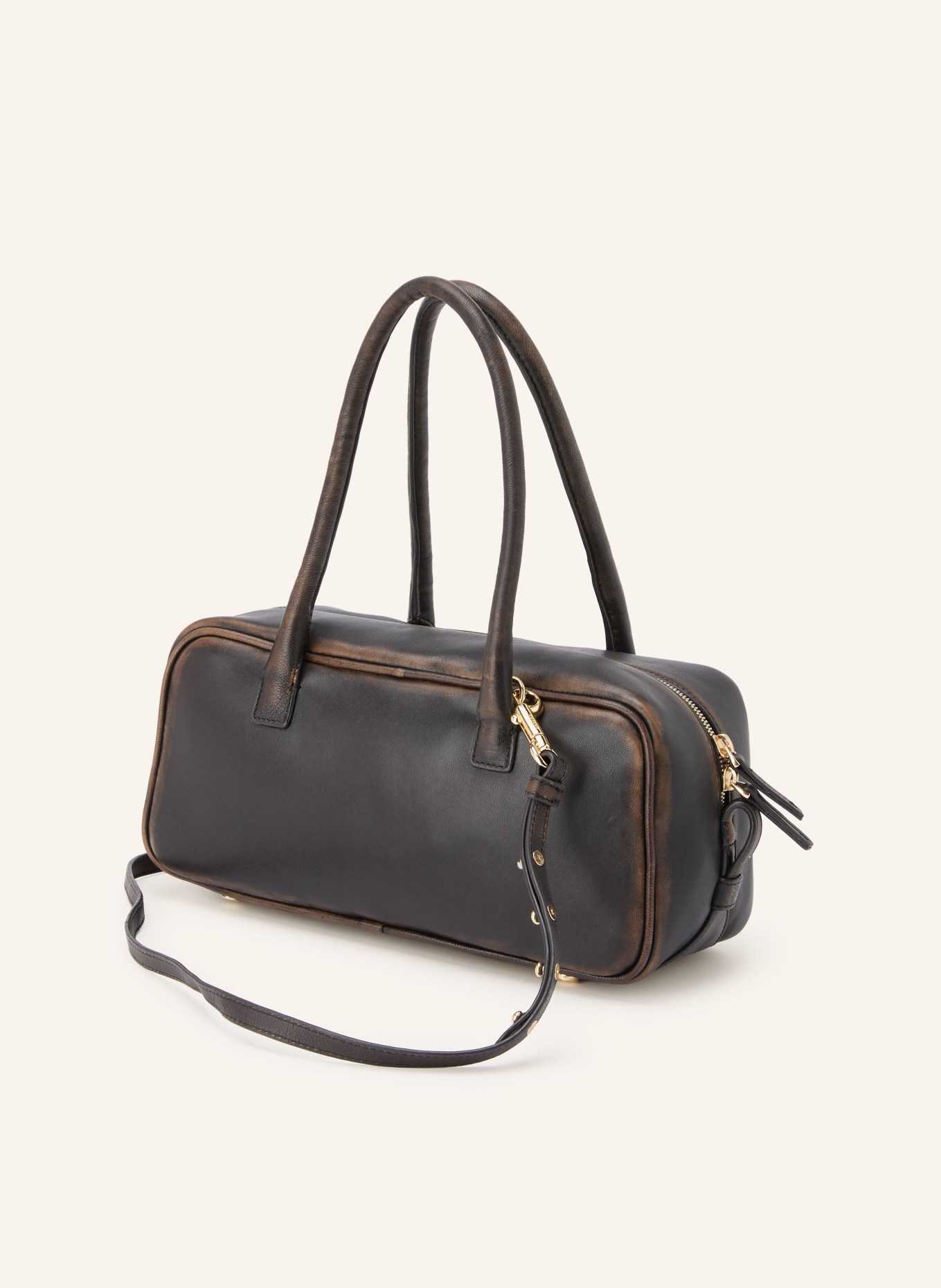 SANDRO Handtasche: SCHWARZ / GOLD