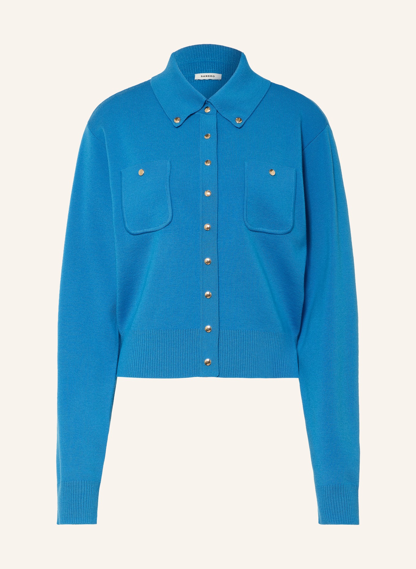 SANDRO Strickjacke: BLAU