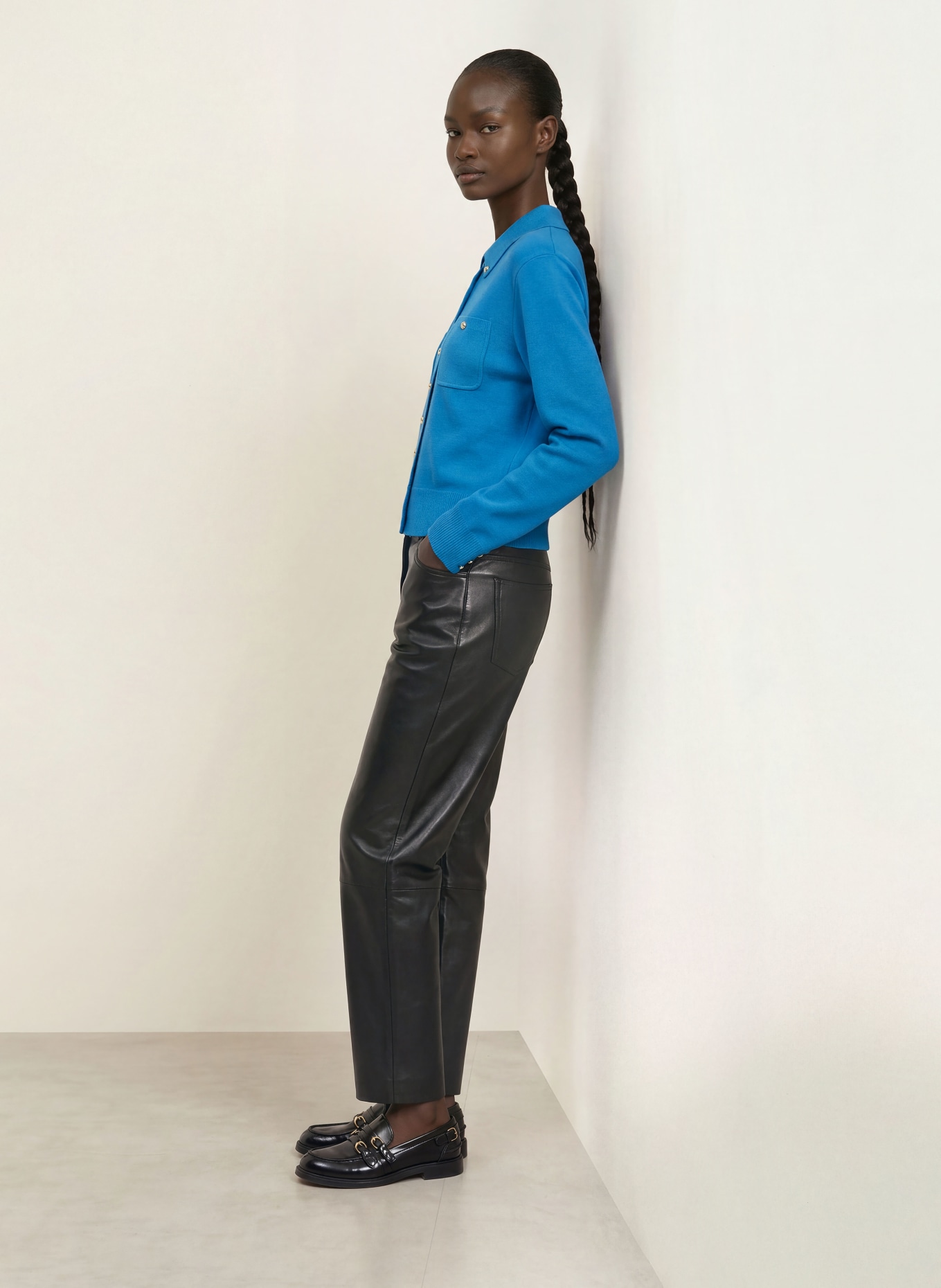 SANDRO Strickjacke: BLAU