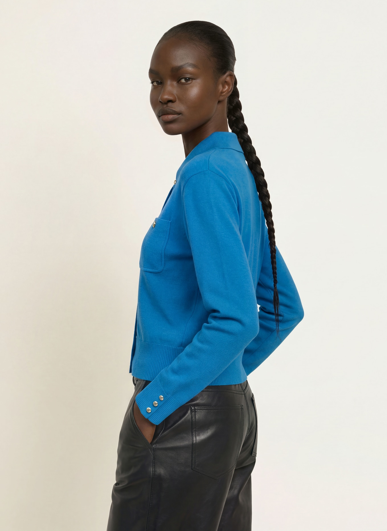 SANDRO Strickjacke: BLAU