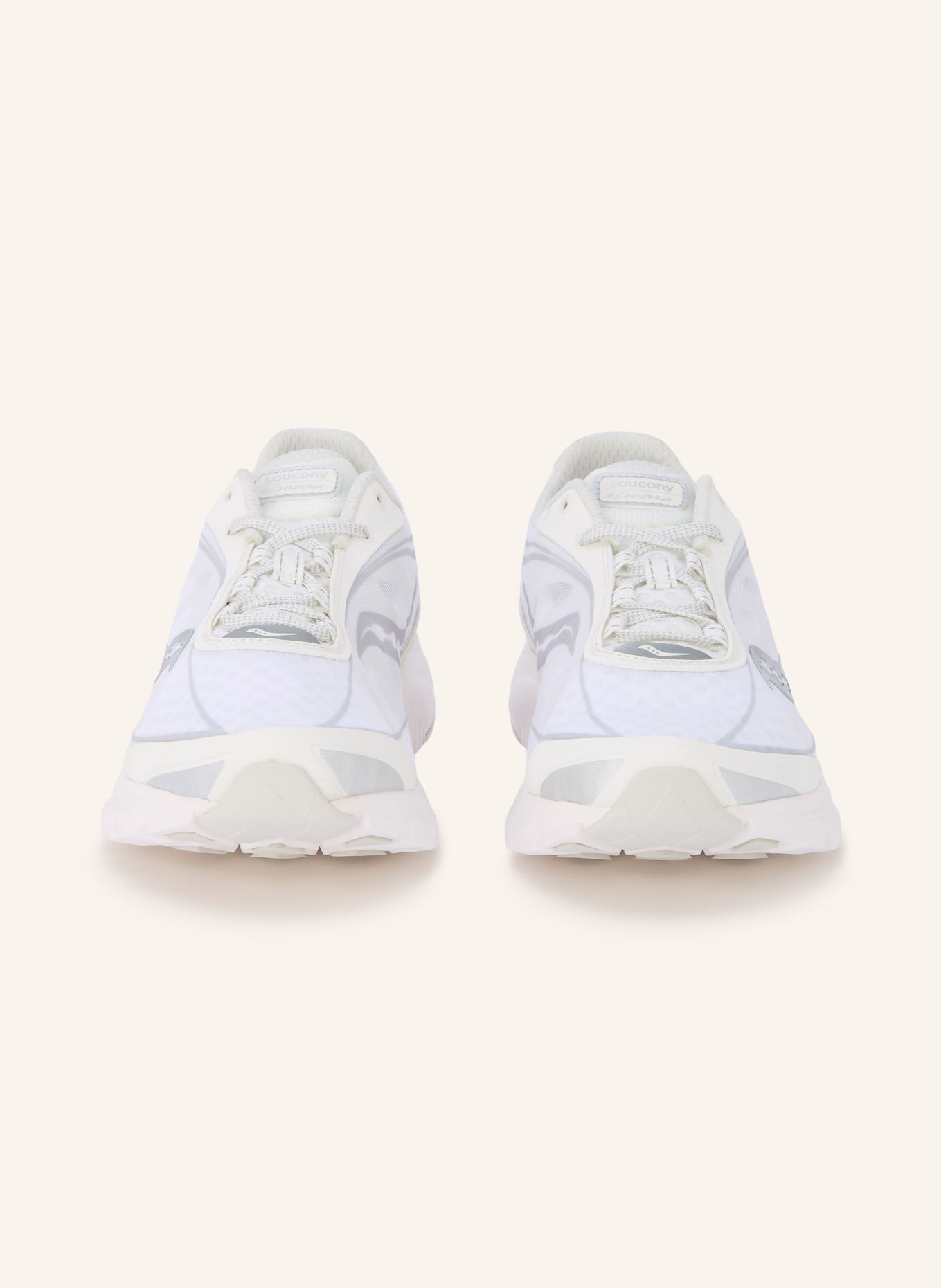 saucony KINVARA 1 Sneakers: WHITE / CREAM