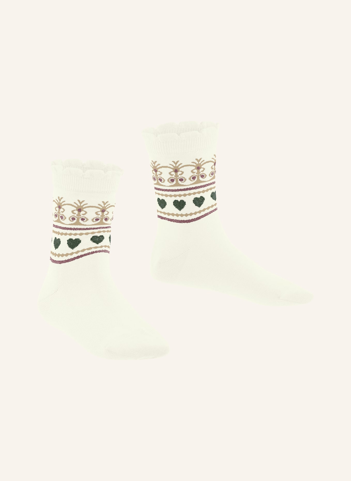 FALKE Strumpor SHINY ICECROWN med glittergarn: 2040 off-white
