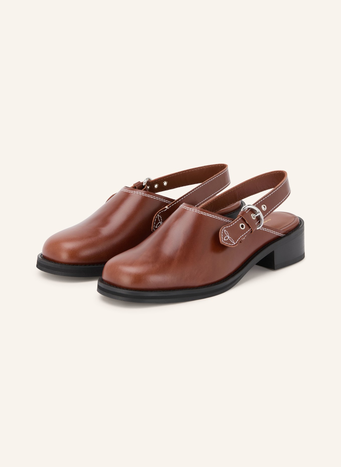 CLAUDIE PIERLOT Czółenka typu slingback: BRĄZOWY