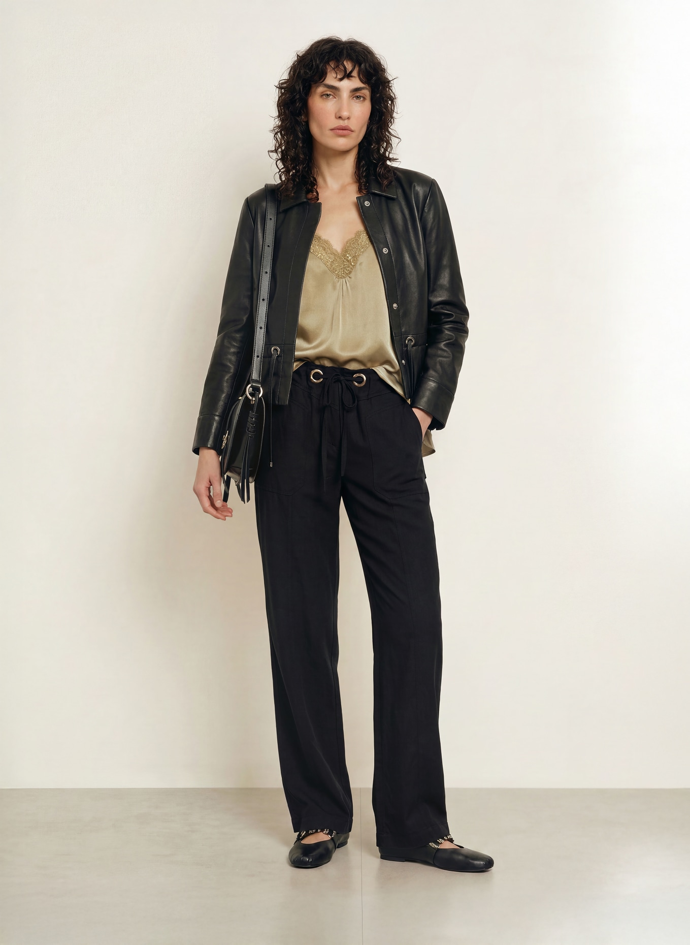 ba&sh Marlenehose PAVANA: DUNKELGRAU