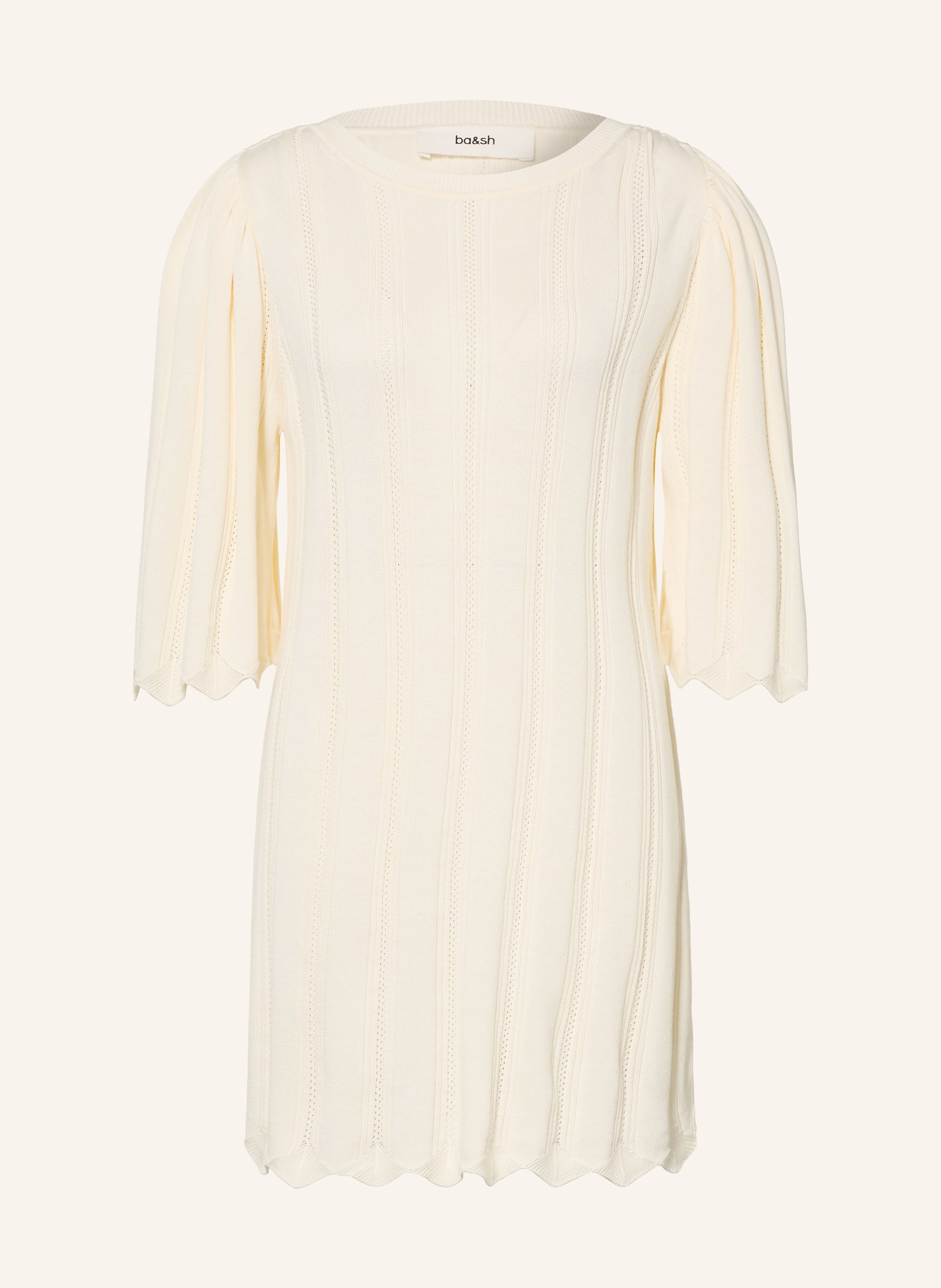 ba&sh Strickkleid SELINE mit 3/4-Arm: CREME