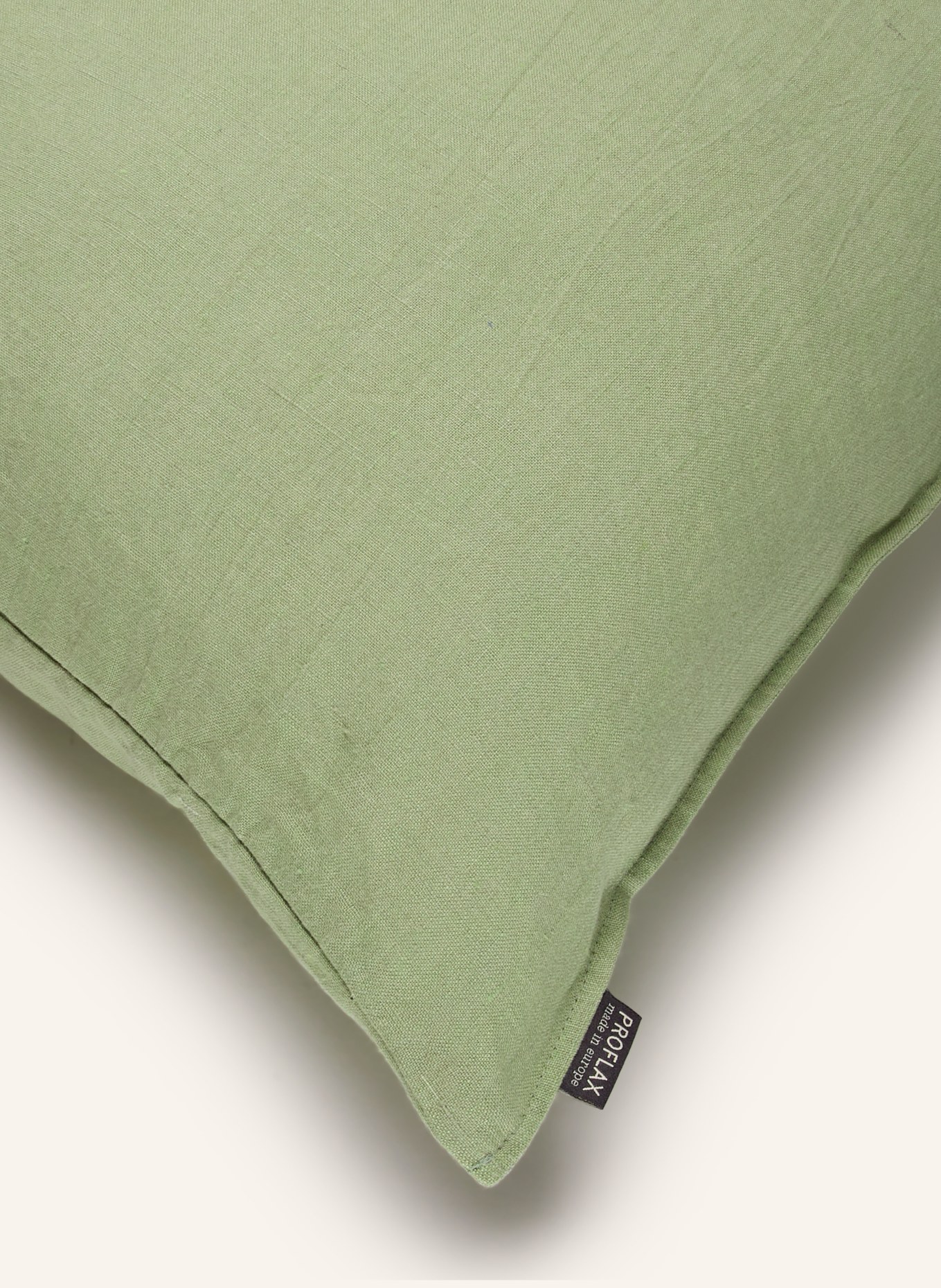 PROFLAX Decorative linen cushion cover: GREEN