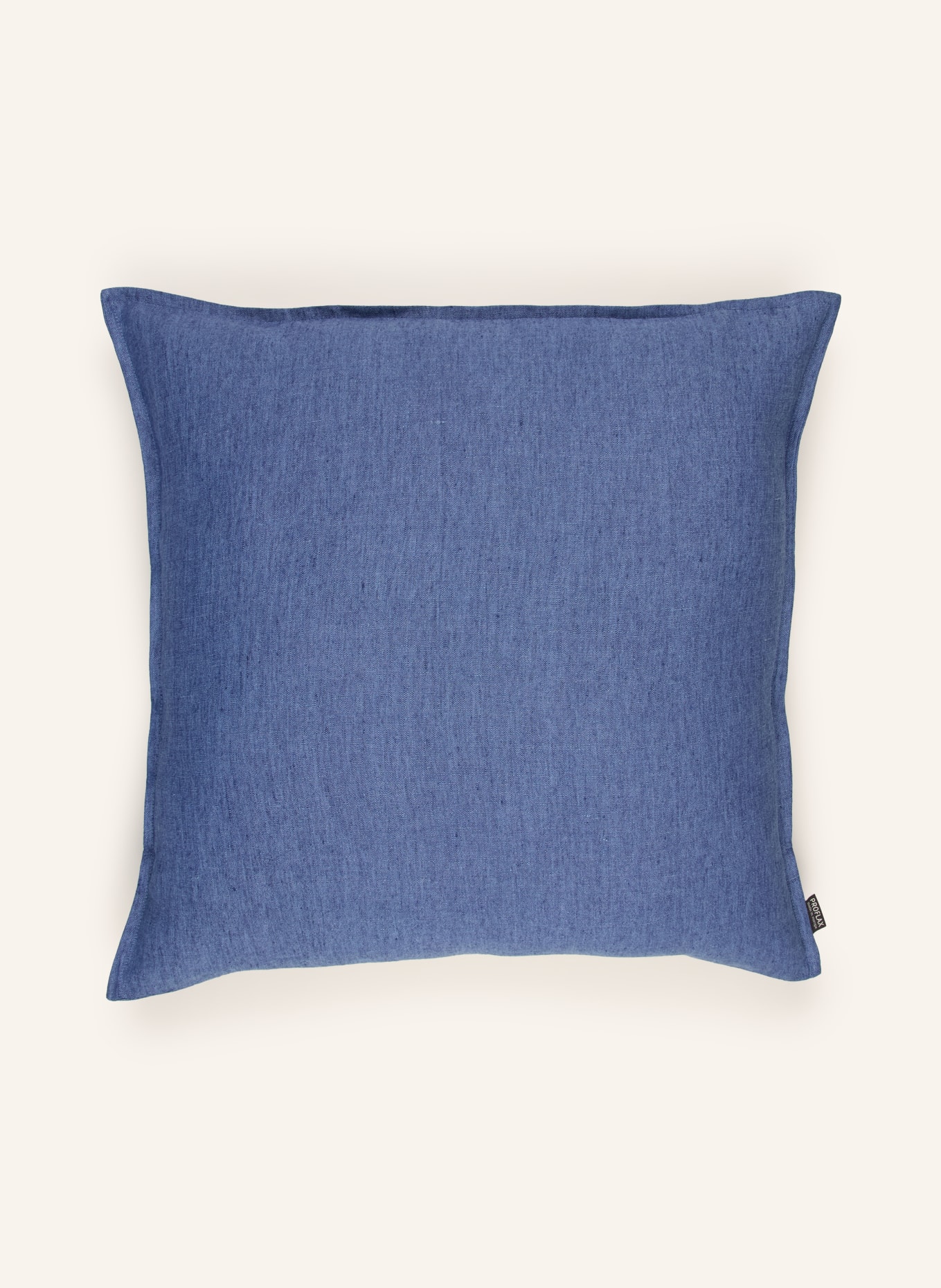 PROFLAX Housse de coussin décorative en lin: BLEU