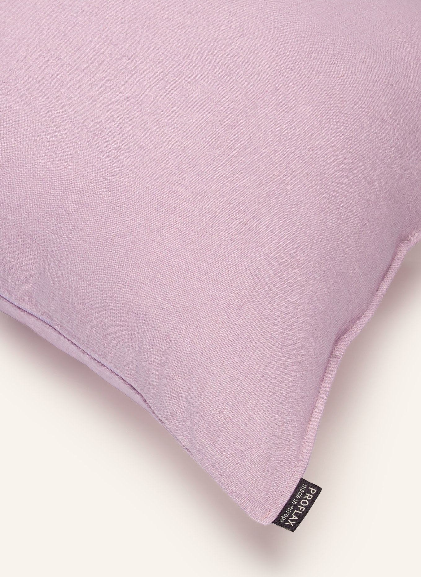 PROFLAX Housse de coussin décorative en lin: LILAS CLAIR